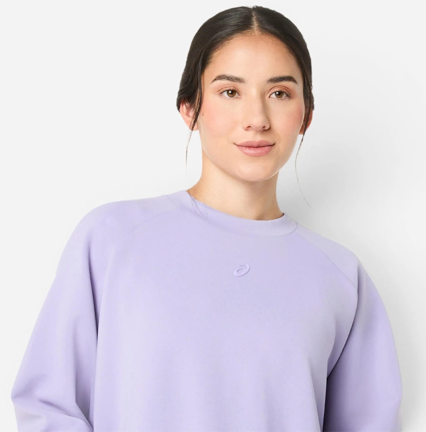 Asics Nagino Refined Texture Sweat Top Kadın Mor Sweatshirt 2032D370-500 görsel 4