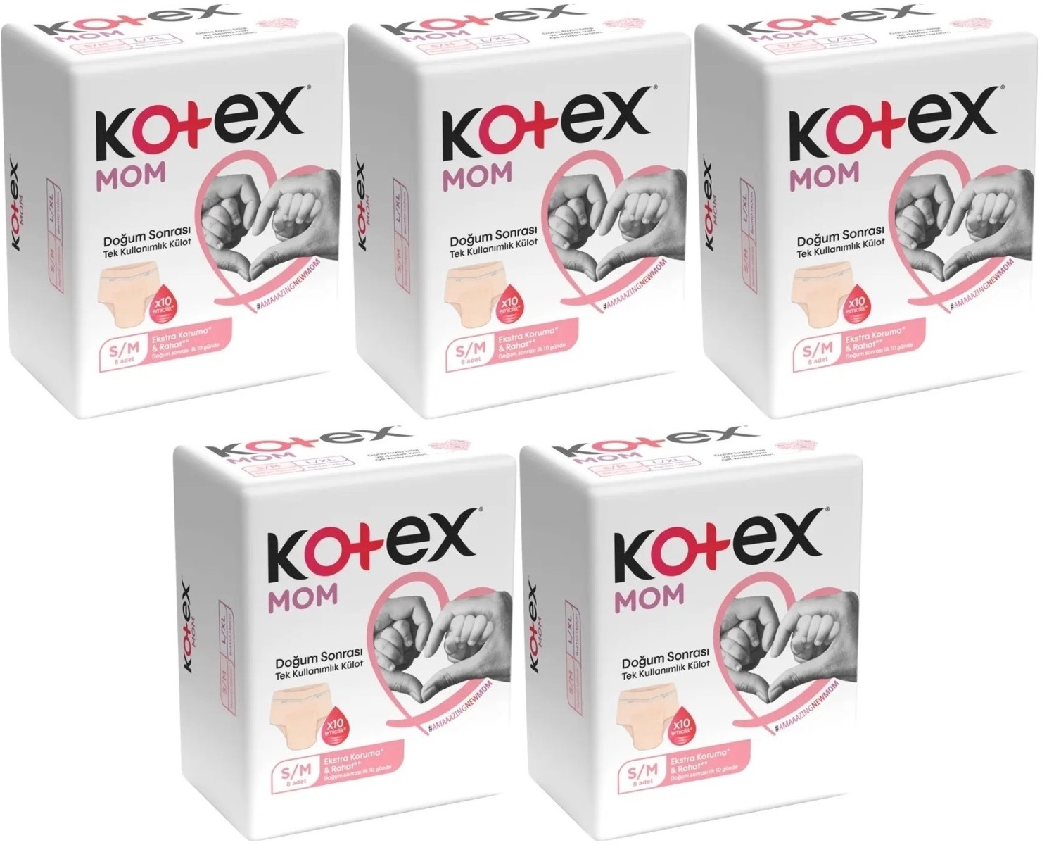 Kotex Mom Lohusa Külodu - Külot Bez S - Small - Küçük / M - Medium - Orta 40 Lı Set (5pk*8)