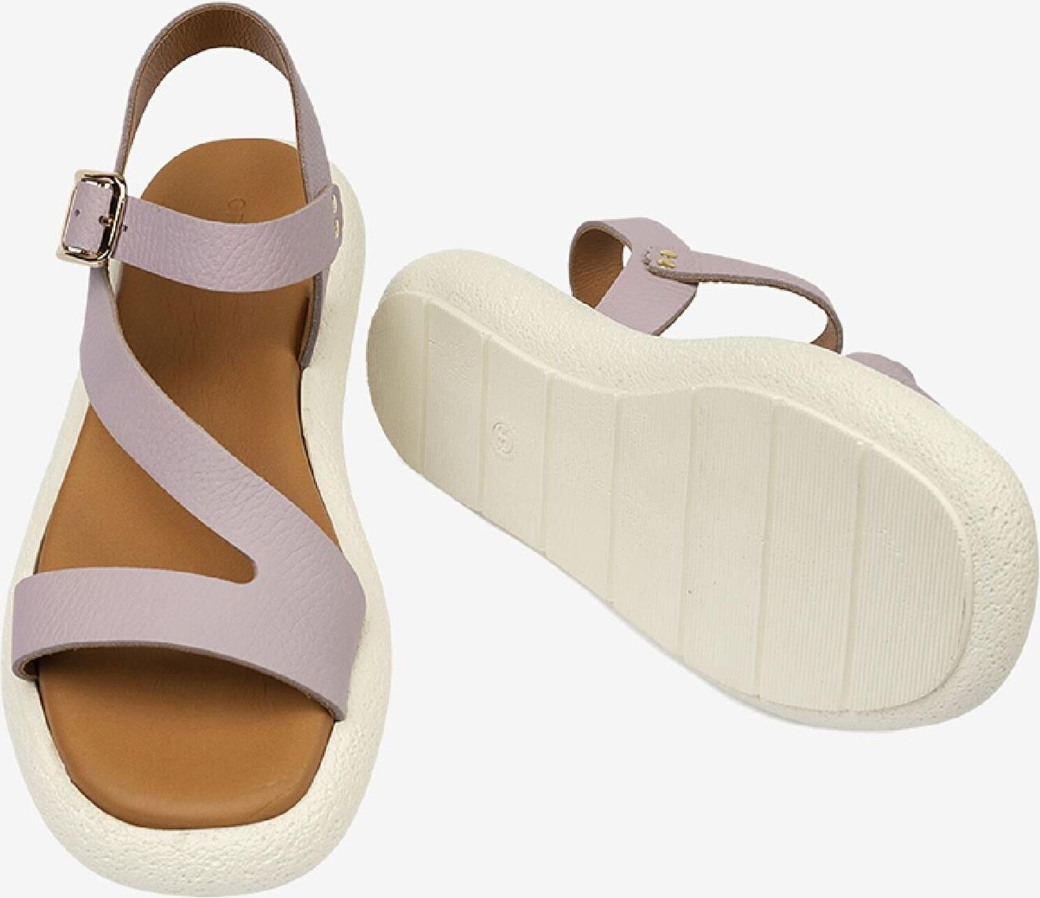 Greyder Kadın Lila Hakiki Deri Sandalet 4Y2TS59007 görsel 5