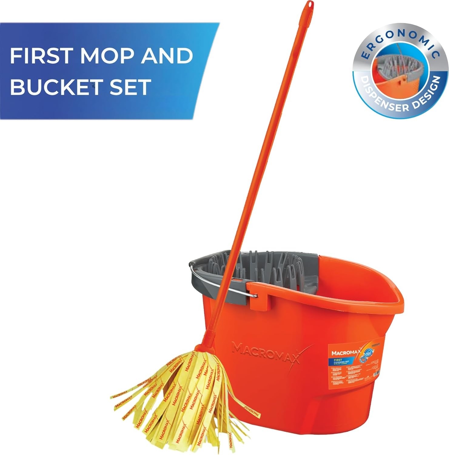 OEM First Pratik Sıkmalı Paspas Seti Yüksek Emici Şerit Mop ve Kova görsel 2