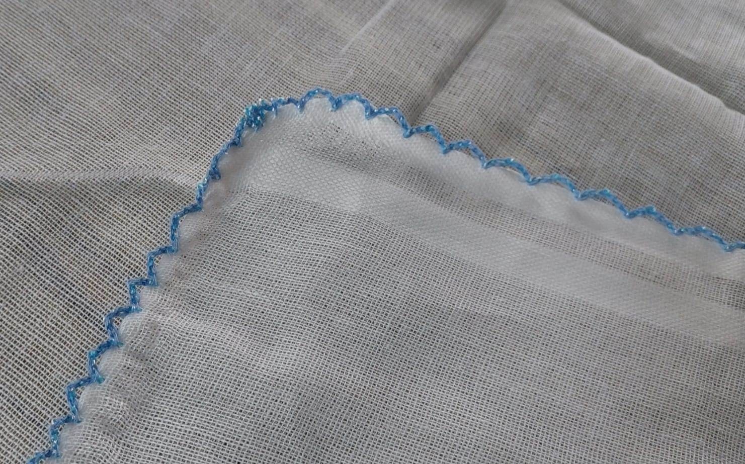 Algelsineve Iç Başörtüsü %100 Pamuklu 5 Li Paket Tülbent Kenarları Oyalı Beyaz Bez 80X80CM görsel 4