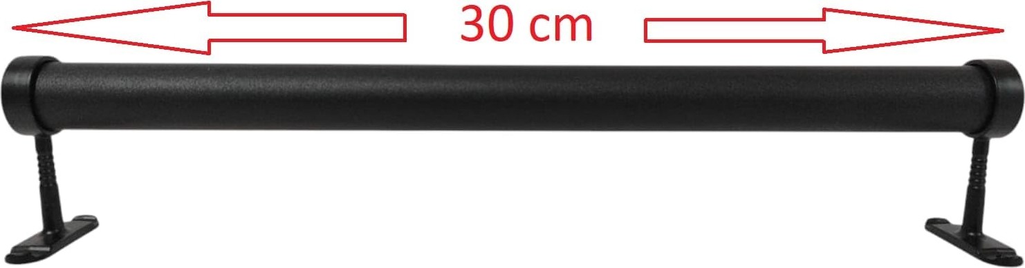 Özkaya Store 30 cm Dolap Içi Askı Borusu Siyah (Flanş + Vida Dahil) görsel 4