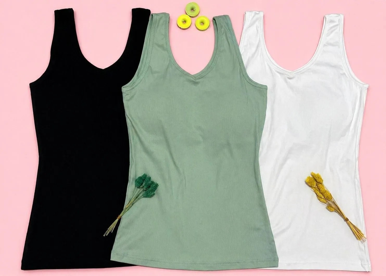 Veloure Kadın Atlet Pedli Modal 3’lü Siyah,Beyaz,Yeşil südyenli ~bluz,T-shirt' YENİ SEZON 🌞