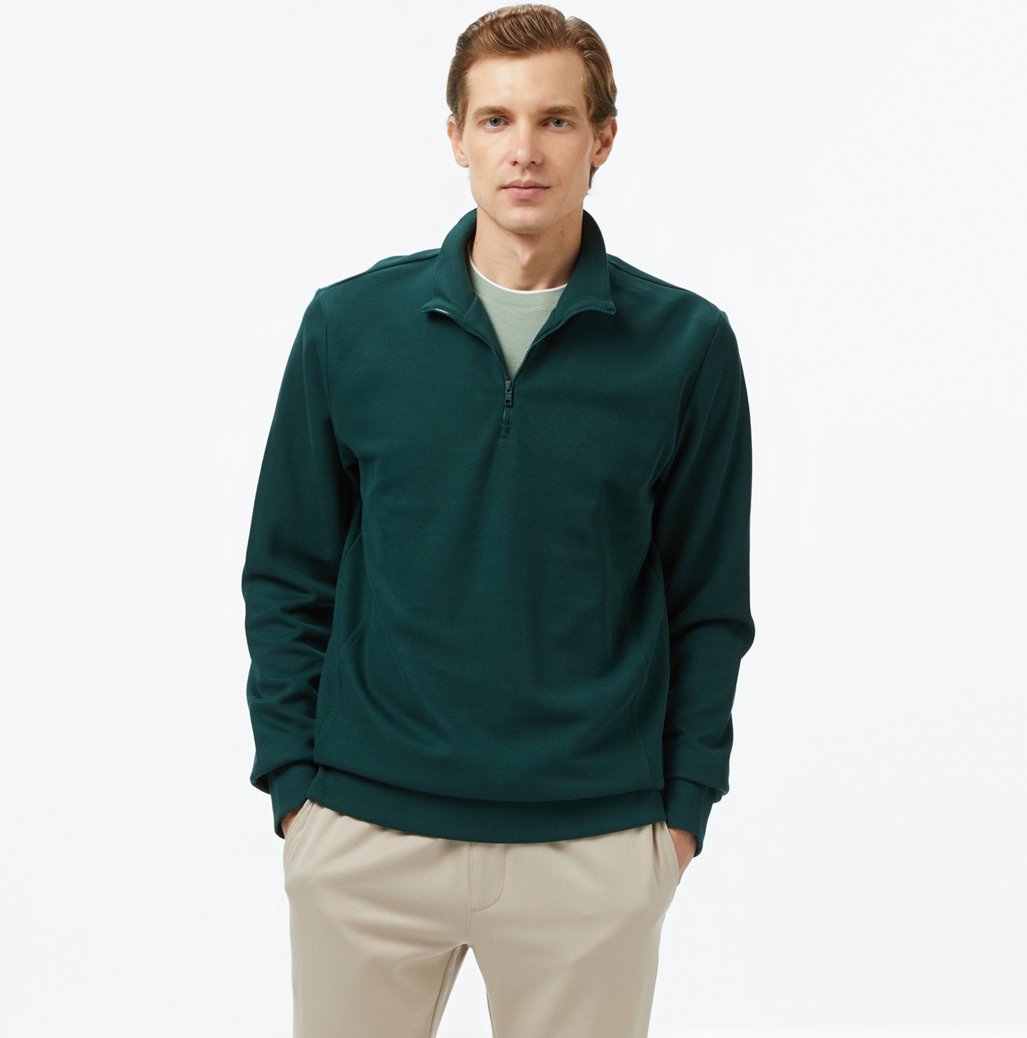 Nautica Erkek Siyah Classic Fit Sweatshirt görsel 5