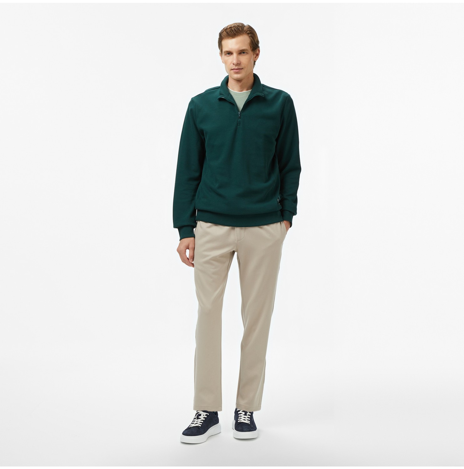 Nautica Erkek Siyah Classic Fit Sweatshirt görsel 7