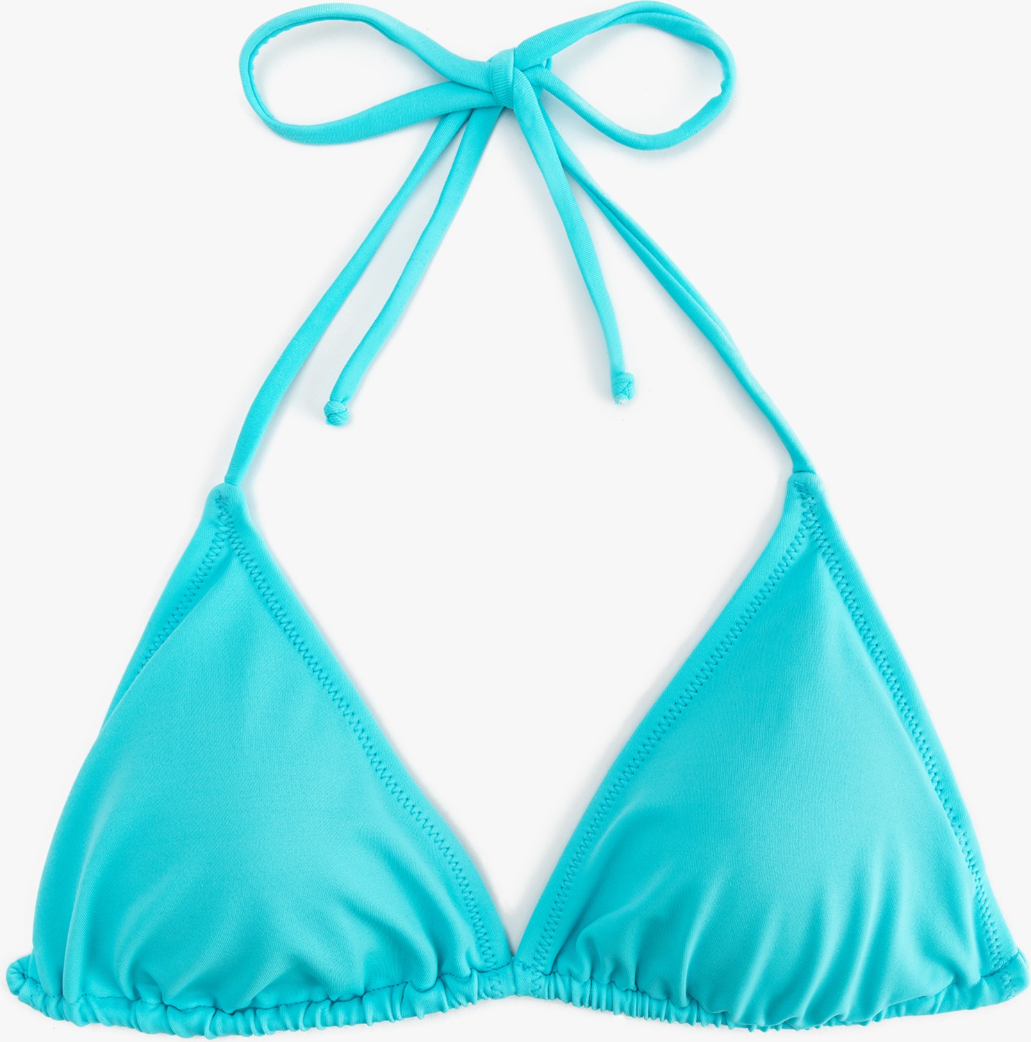 Koton Boyundan Bağlamalı Ipli Üçgen Bikini Üstü görsel 4
