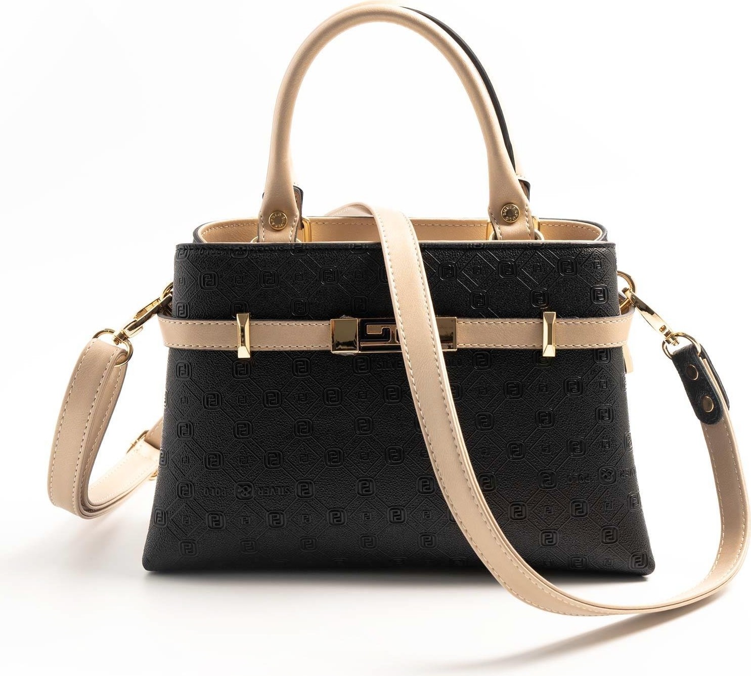 Silver & Polo Silver Polo Siyah - S.Nut Logolu Kadın El Çantası SP1149 görsel 5