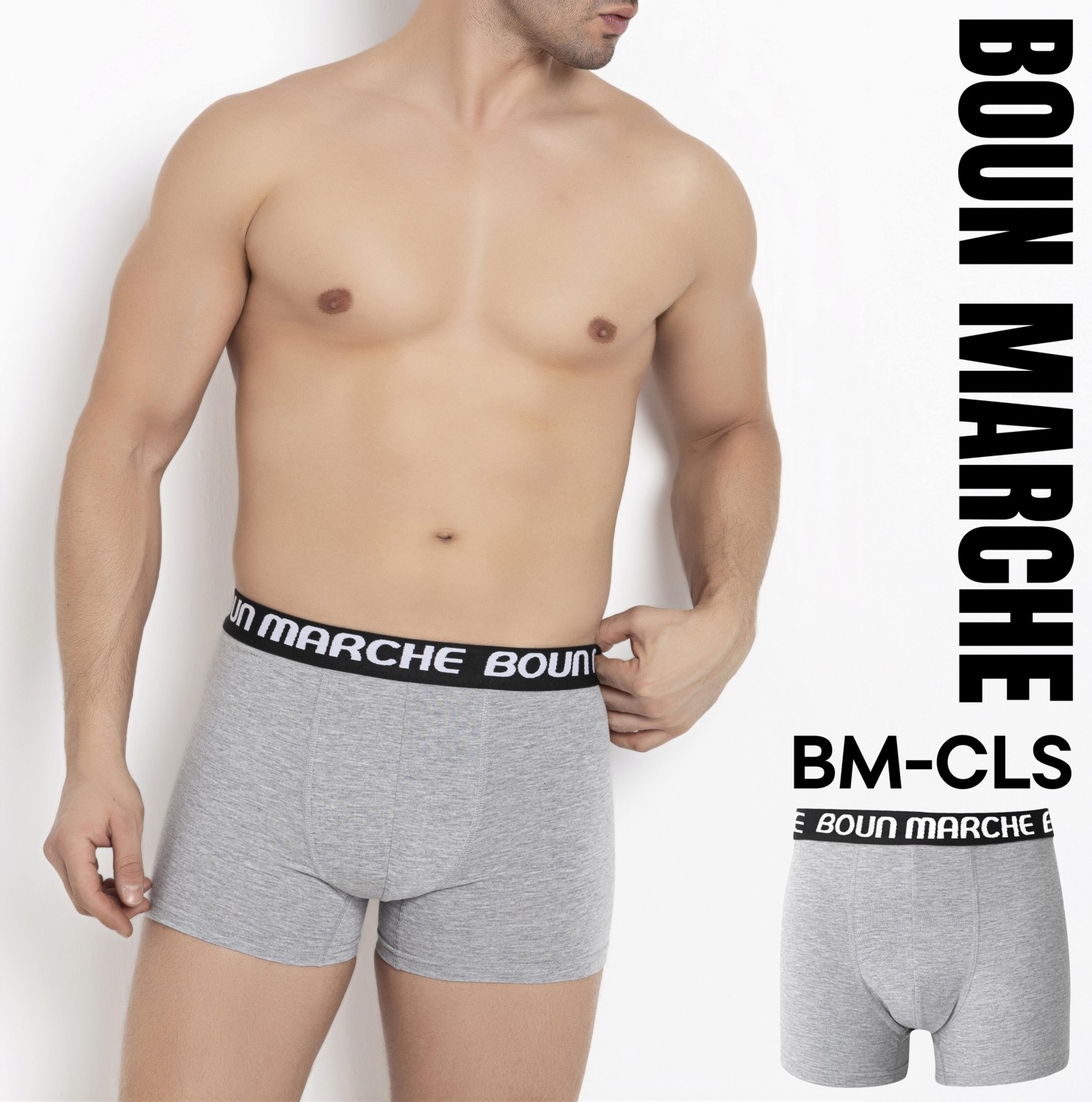 Boun Marche Erkek Boxer Likralı Premium 6'lı Pamuk Chester görsel 2