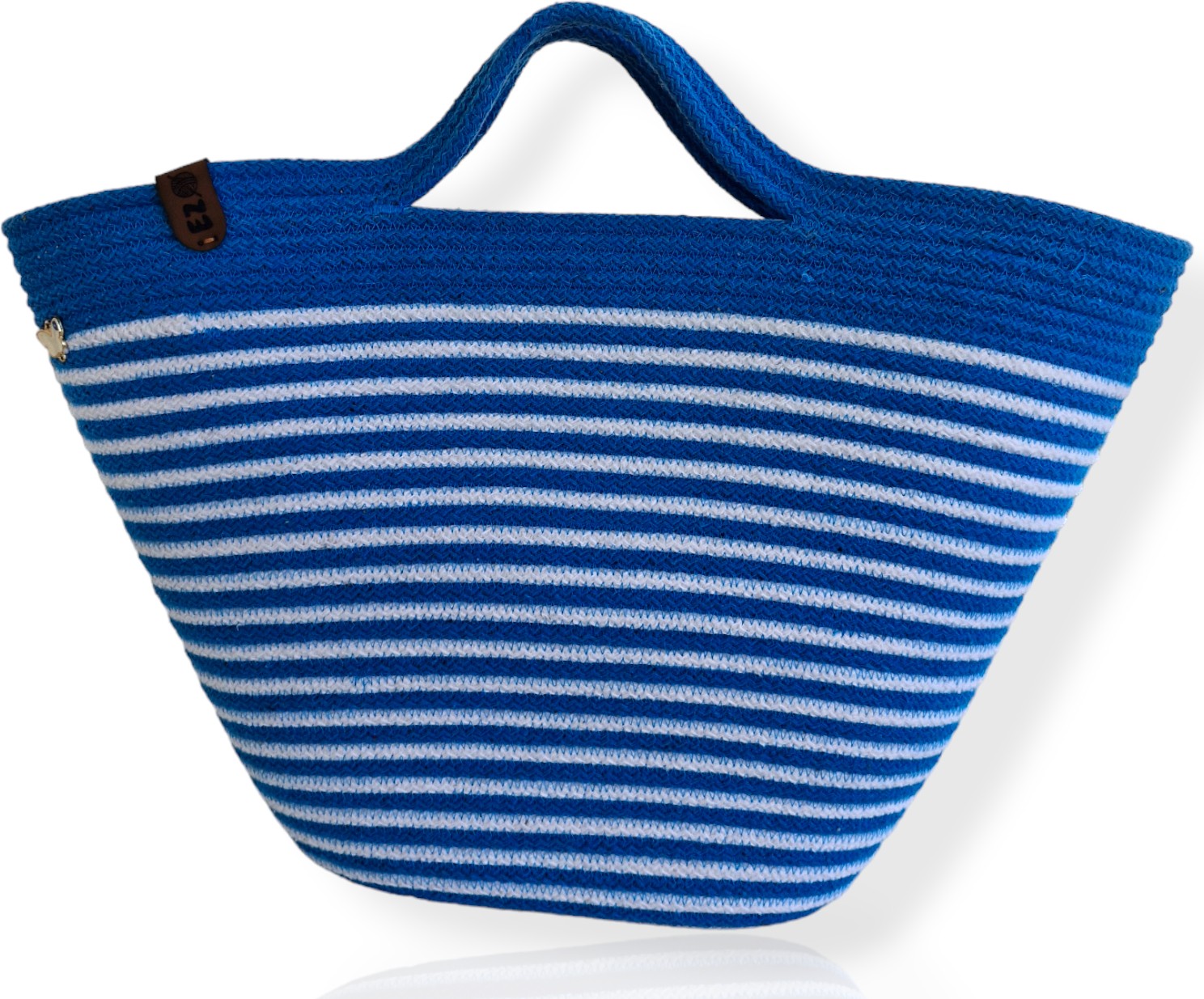 Ezo Beach, El Yapımı Renkli Kadın Plaj Çantası, Mavi Handmade Çanta, Kadın Günlük Çanta