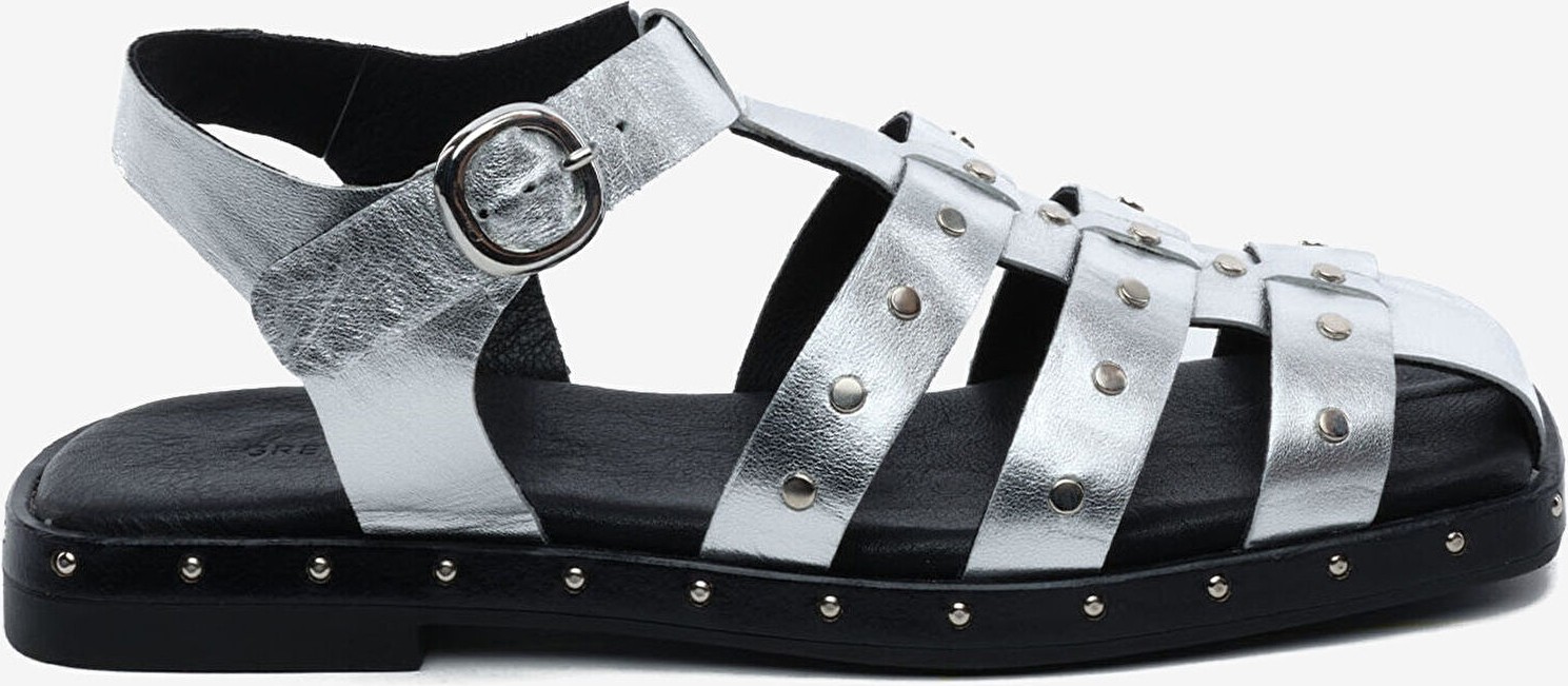 Greyder Kadın Gümüş Hakiki Deri Sandalet 5Y2CS34462 görsel 6