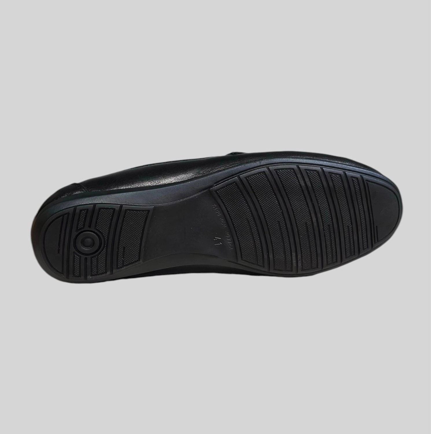 Beren Footwear 220 Erkek Hakiki Deri Lastik Aksesuarlı Loafer Ayakkabı Siyah görsel 5