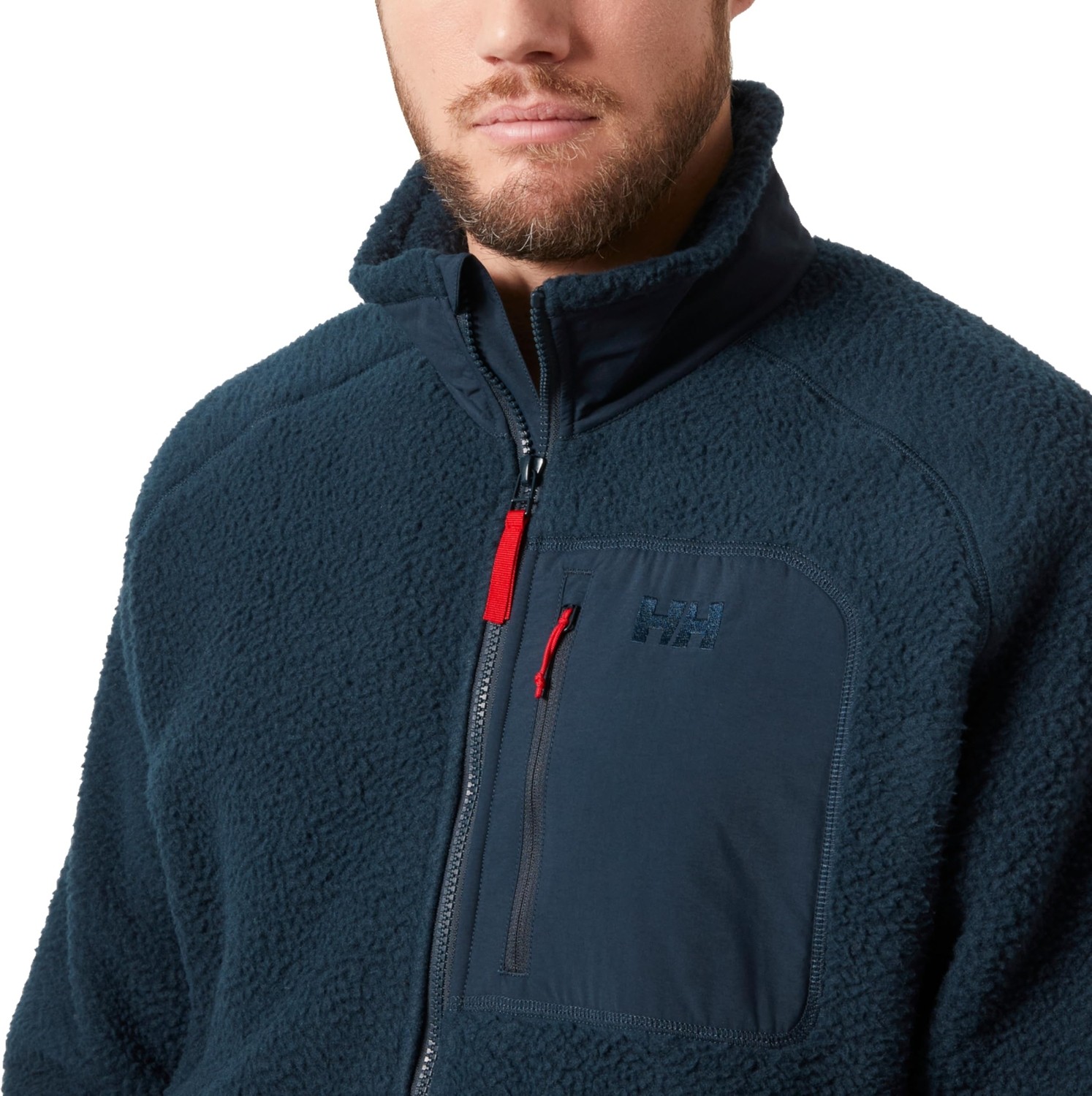 Die Grup Helly Hansen Panorama Pıle Block Erkek Polar Mont HHA.49460 HHA.598 Navy-Xl, Navy, L görsel 2