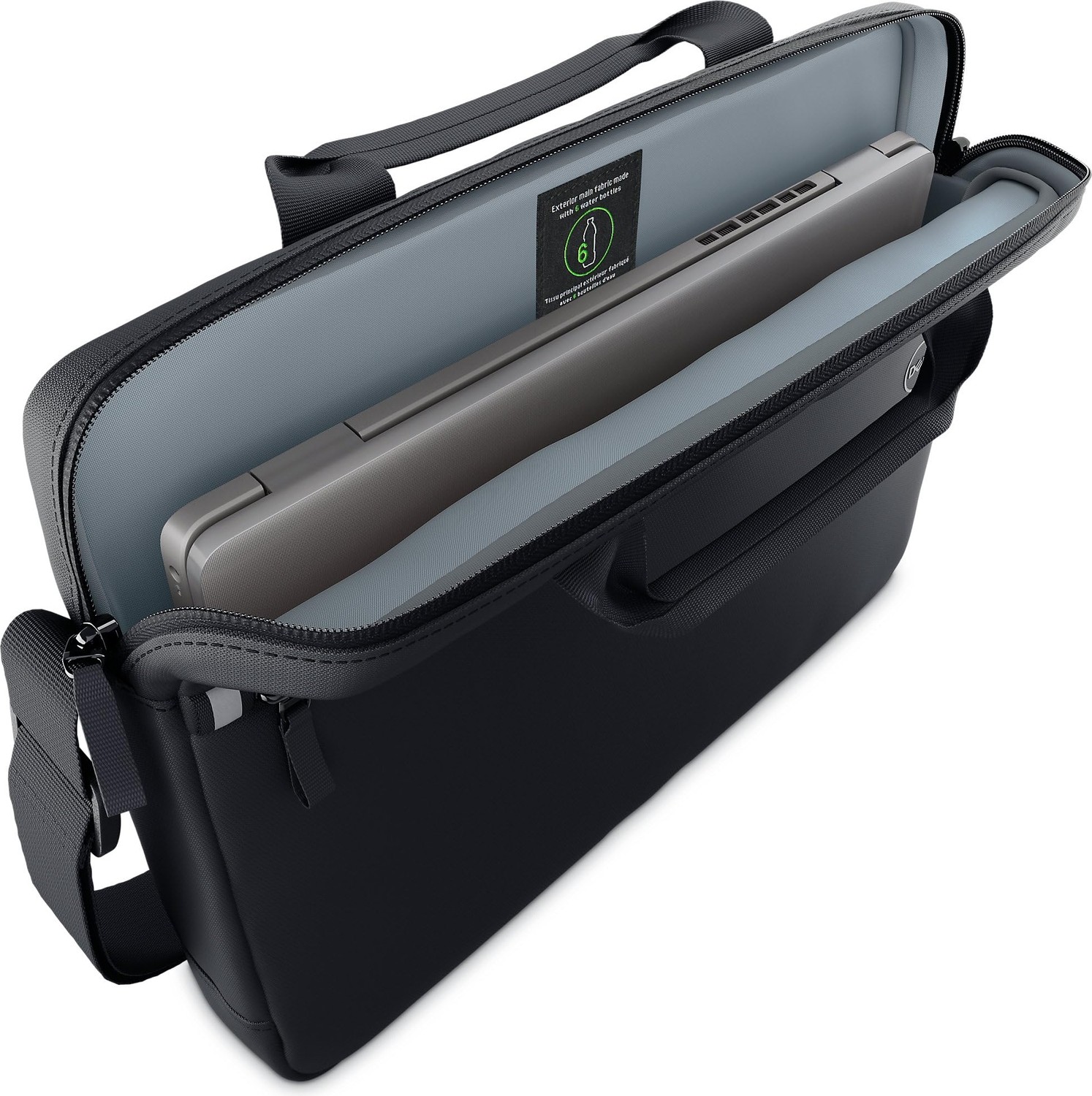 Dell 14-16 Ecoloop Evrak Çantası, CC3624, Siyah, 14-16 Inç Uyumlu, 460-BDST , Geri Dönüştürülmüş Malzeme, Evrak Çantası Tasarımı, Laptop Bölmesi, Su Geçirmez Kaplama, Taşıma Sapı ve Omuz Askısı görsel 4