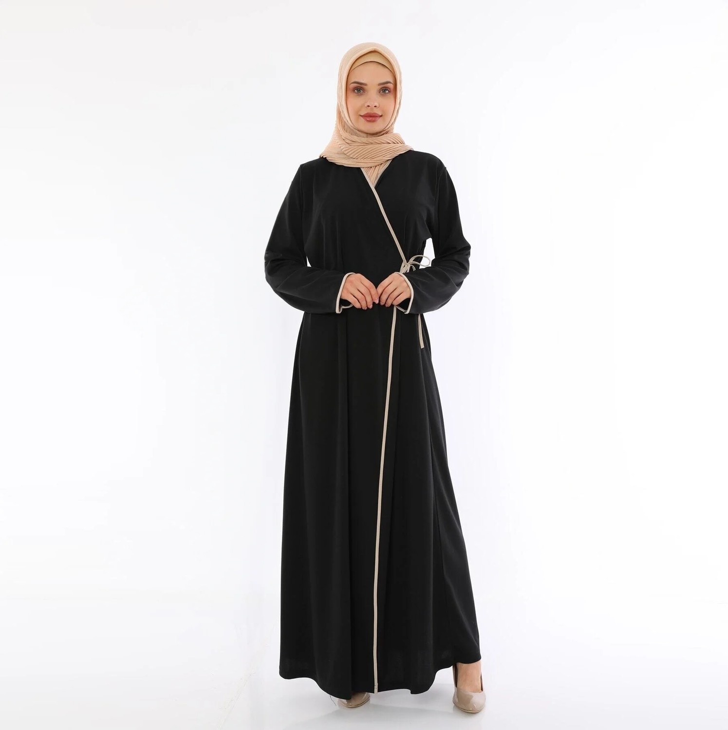Elanesa Yandan Bağlamalı Namaz Elbisesi görsel 5