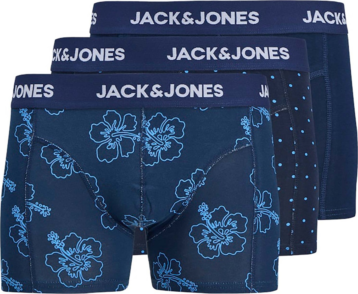 Jack & Jones Anthony Print Erkek 3'lü Boxer (12298171-PBL)