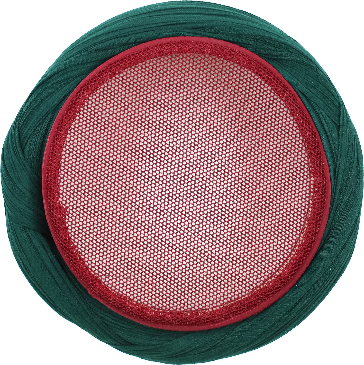 Sarıkhane Fileli Sarık, Yeşil Kumaş, Bordo Takke, Çapraz Sarım, Fileli, 7 Metre görsel 4