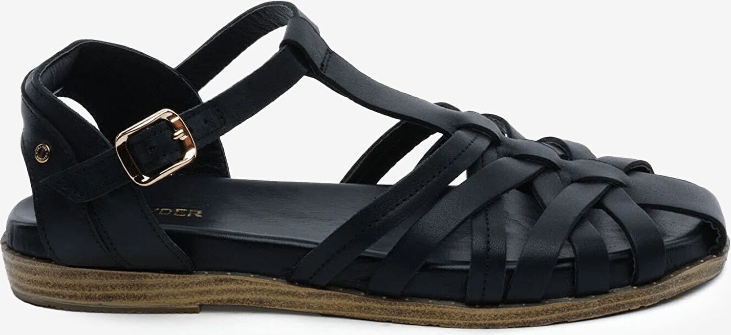 Greyder Kadın Siyah Hakiki Deri Sandalet 6Y2CS59252