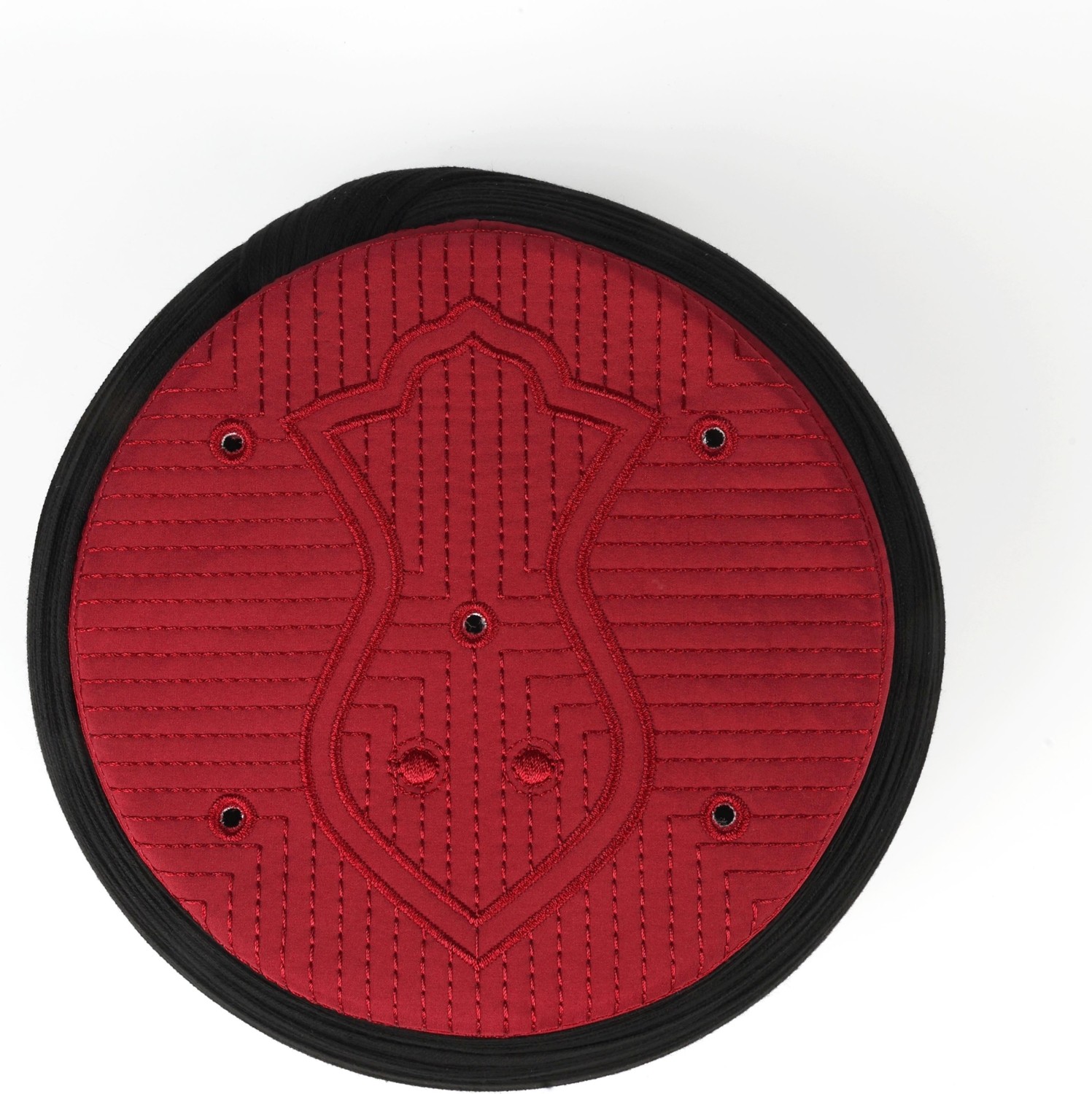 Sarıkhane Namaz Sarığı - Siyah Kumaş - Bordo Takke - Yuvarlak Sarım - Nâli Şerif - 5 Metre görsel 2