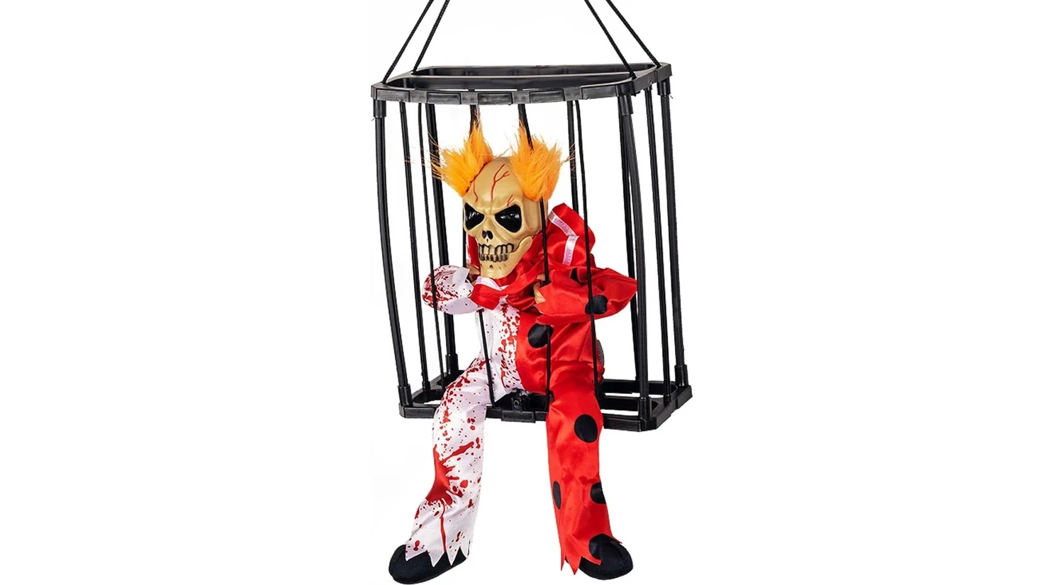 Resim Hareketli Sesli Sensörlü Mahkum Joker Iskelet Dekorasyon 22X27 cm 