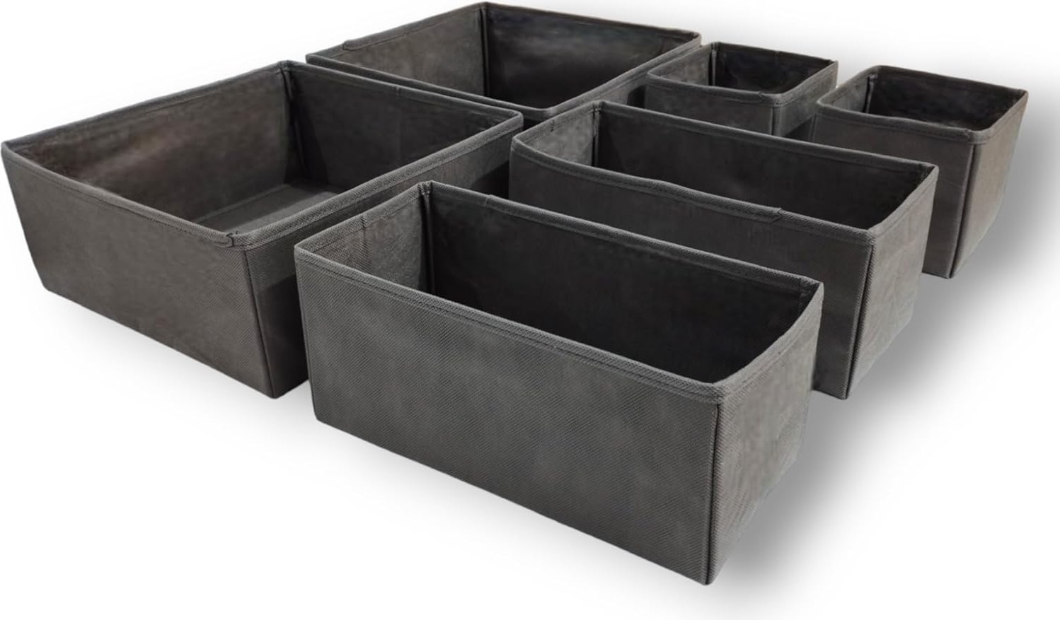 OEM Antrasit 6'lı Çekmece Içi Düzenleyici Organizer Set - Çok Amaçlı Dolap Içi Kutu Seti