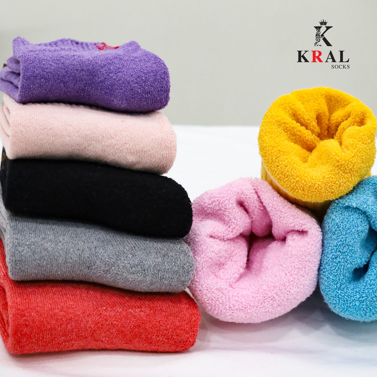 Kral Socks 5 Çift Termal Kadın Havlu Kışlık Çorap (Isı Emici) görsel 4