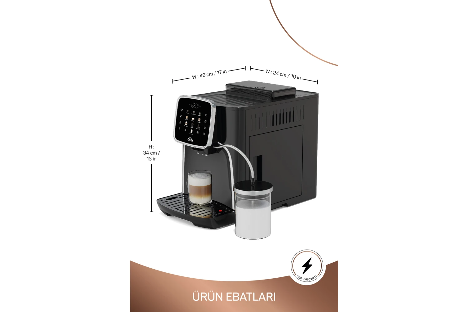 Resim Arzum Ok0028 Arzum Okka Espresso Pro M Tam Otomatik - Krom 