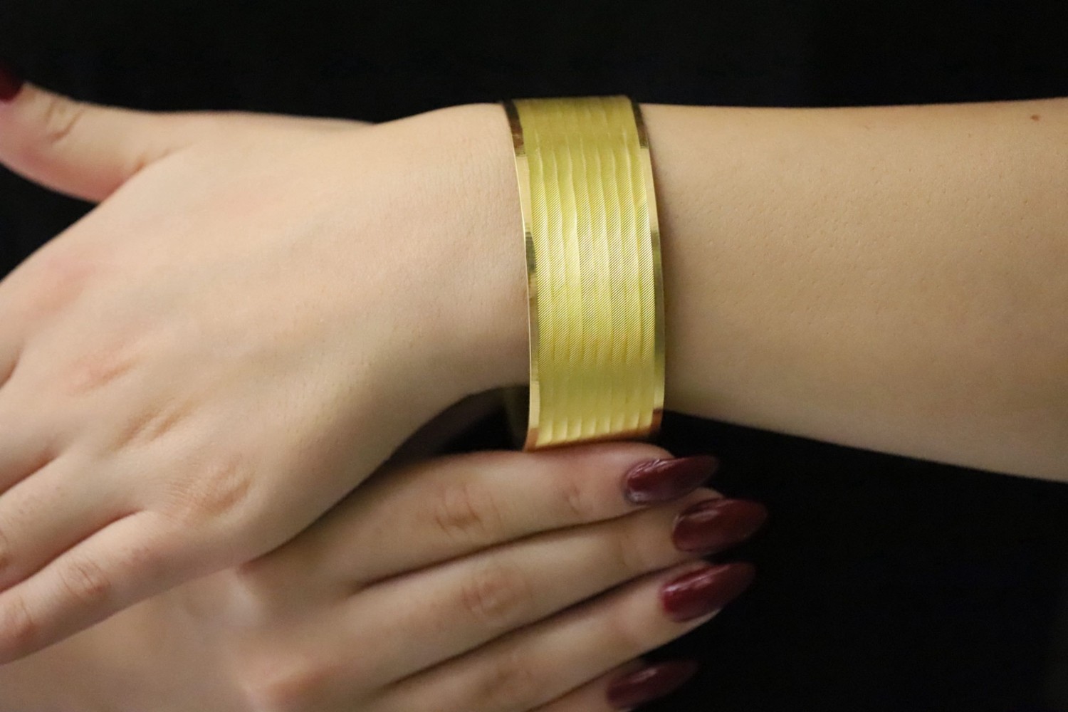 Tekin Kuyumculuk 15 gr Trabzon Desenli Şarnel Bilezik 22 Ayar