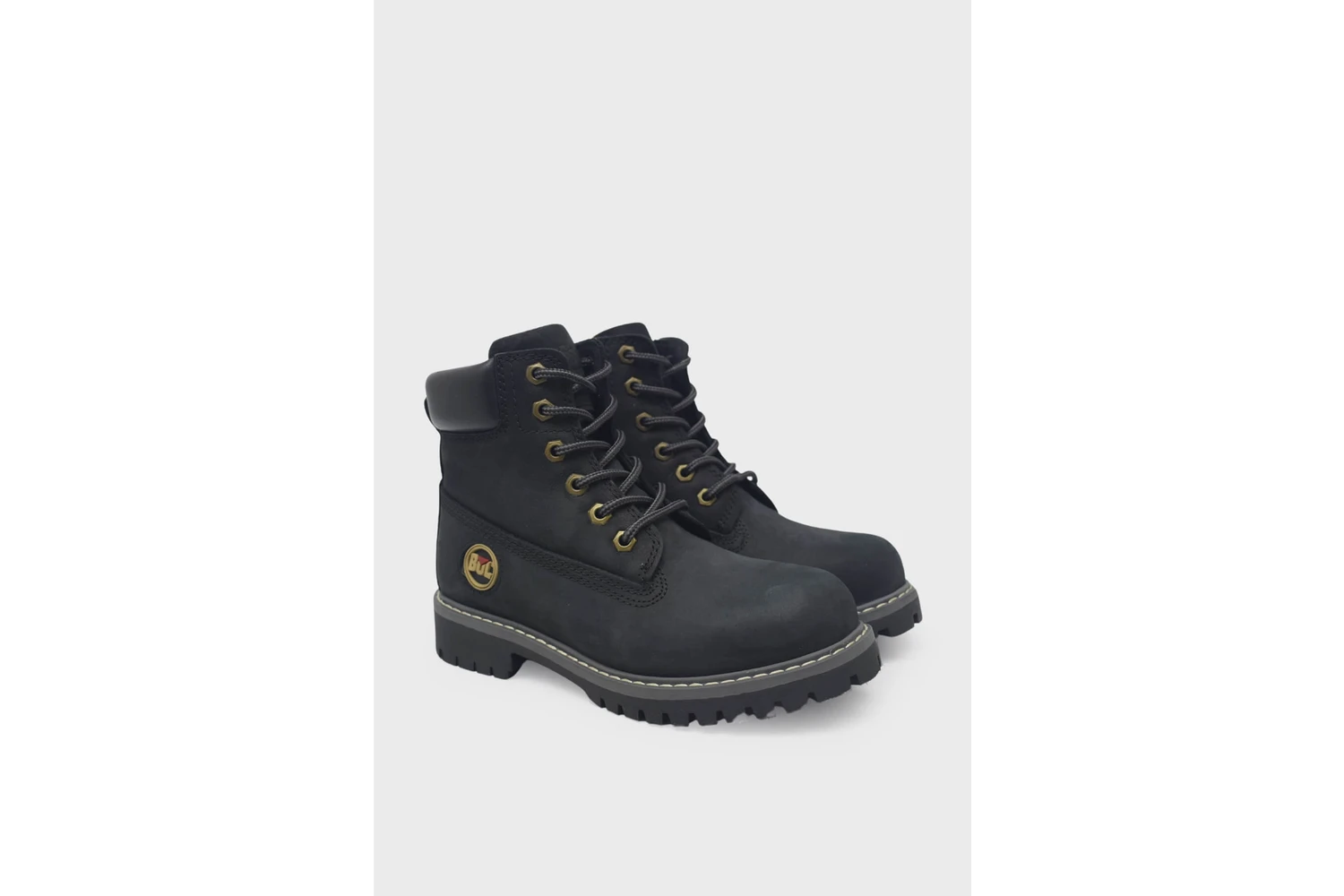 Resim Bulldozer Unisex Cat Stil Deri Bot Nubuk Siyah BUL-240202 