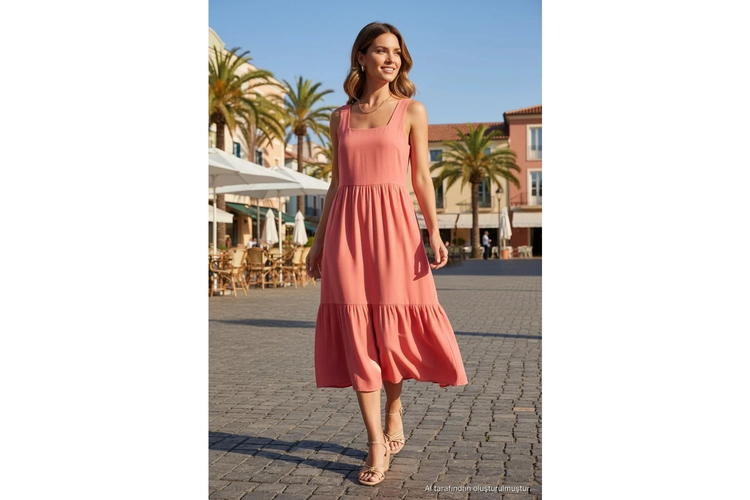 Resim Nine West Jorgıa 5fx Bej Kadın Dolgu Topuk Sandalet 