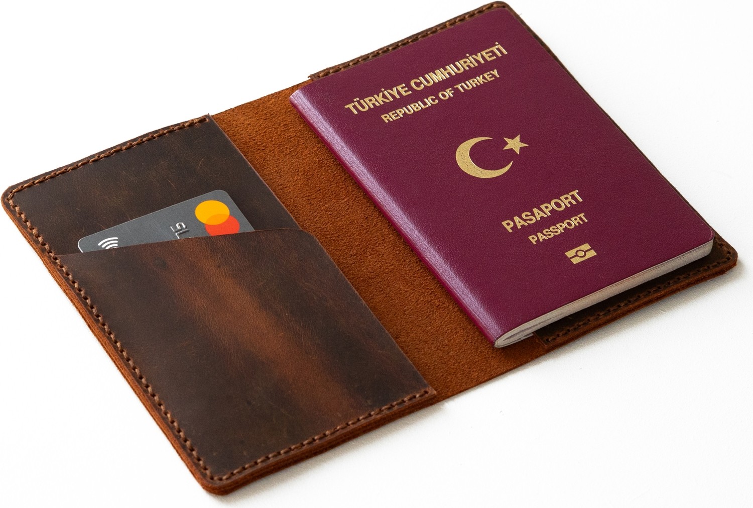 Mimas Design Hakiki Deri Pasaport Kılıfı görsel 7