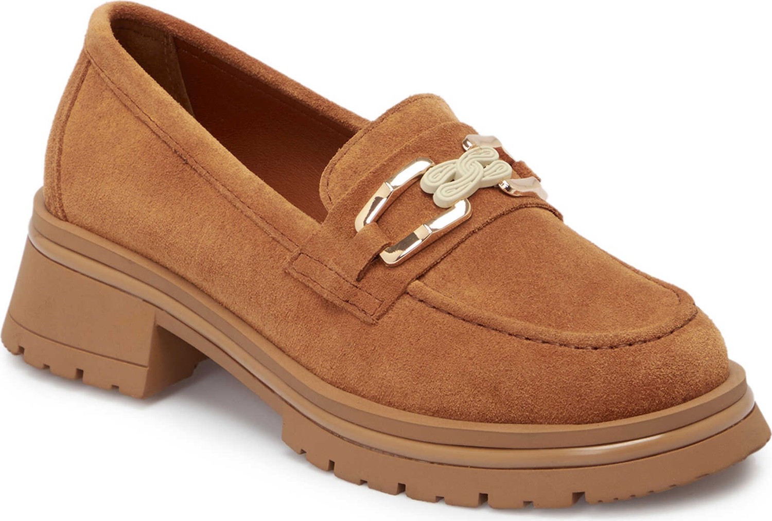 Tergan Taba Hakiki Süet Deri Kadın Loafer - K25S1AY68166-K59 görsel 2
