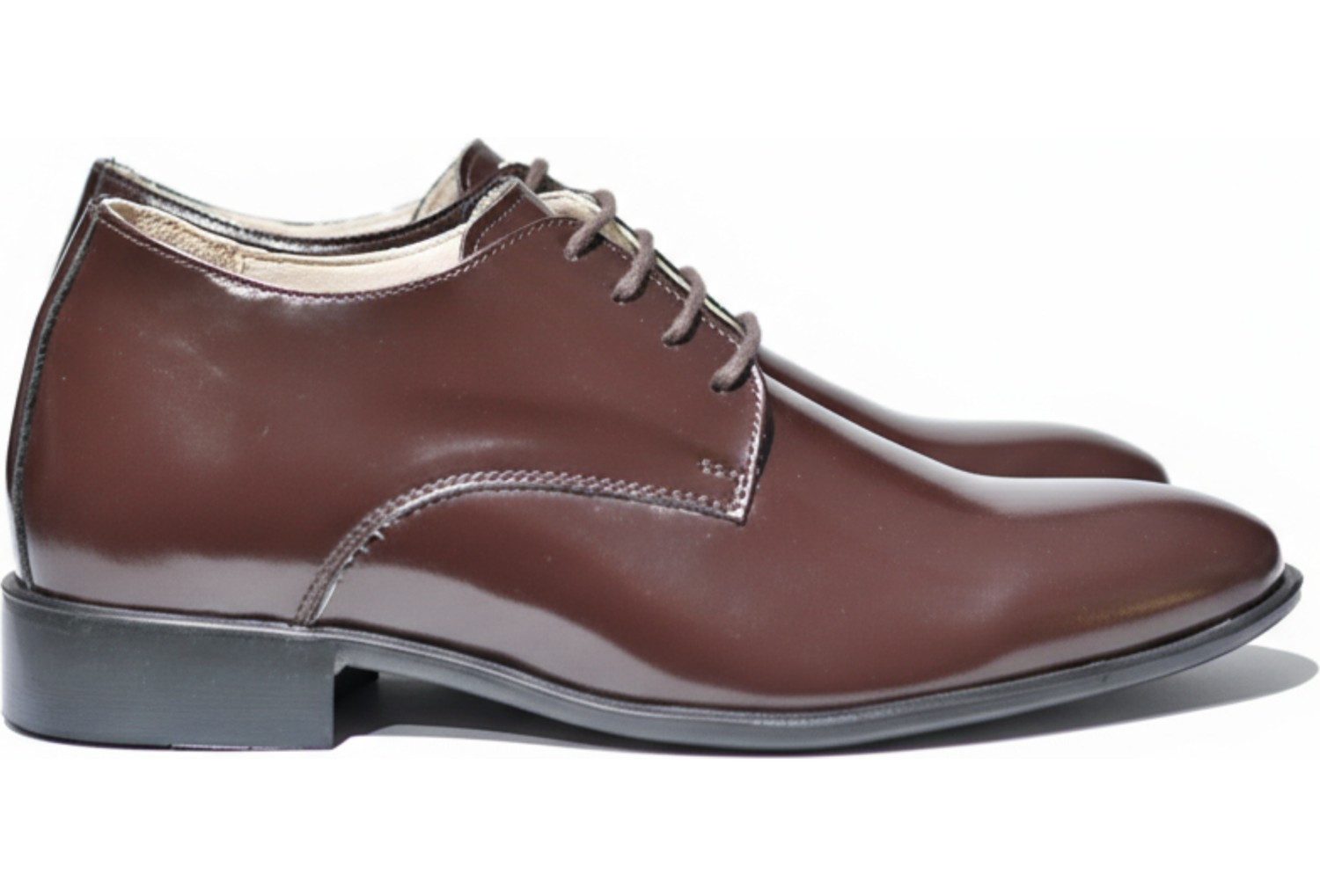 Elevold Alfa %100 Deri Damatlık Erkek Ayakkabı 7 cm Gizli Topuklu Boy Uzatan (Rugan/mat) görsel 5
