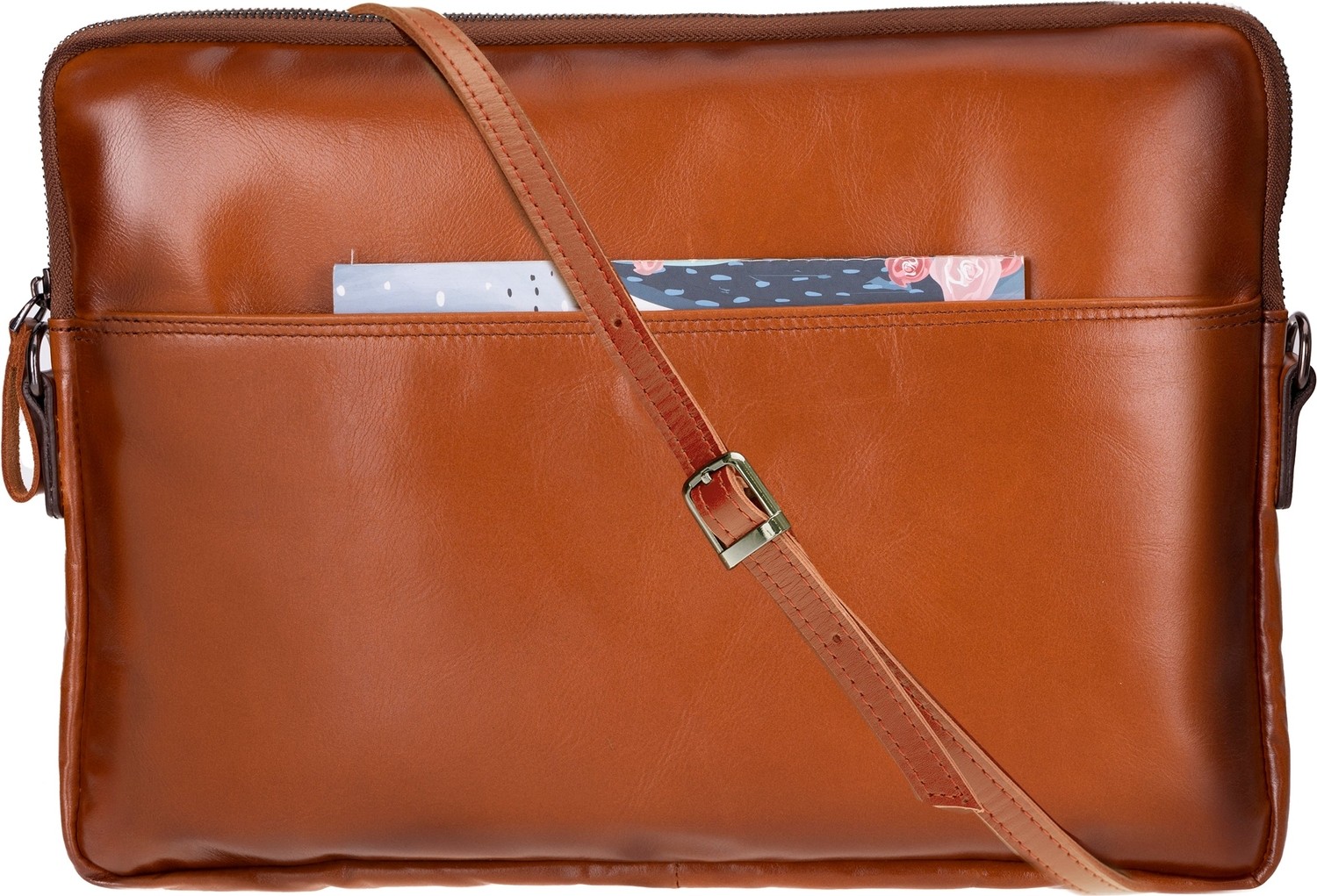 BloominBag Sılva Sandy Tan Hakiki Deri 16" Laptop & Tablet Askılı Kılıfı