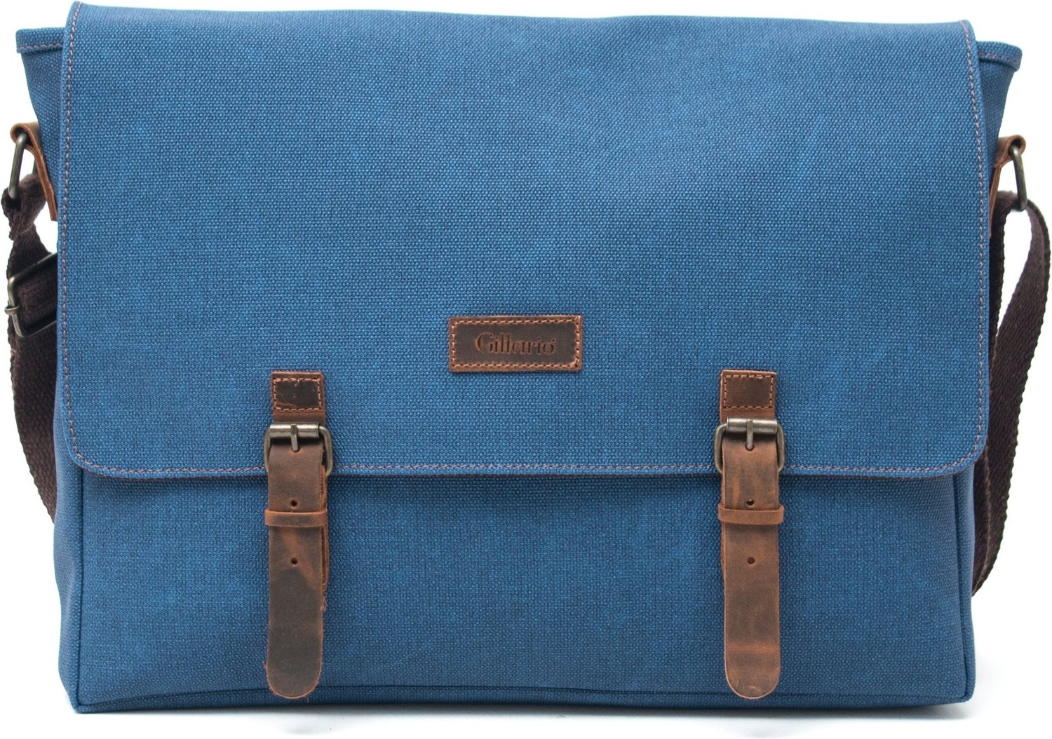 Gillario Design 03 Kanvas Deri Bej 15.6 Inch Postacı Laptop Çantası görsel 4
