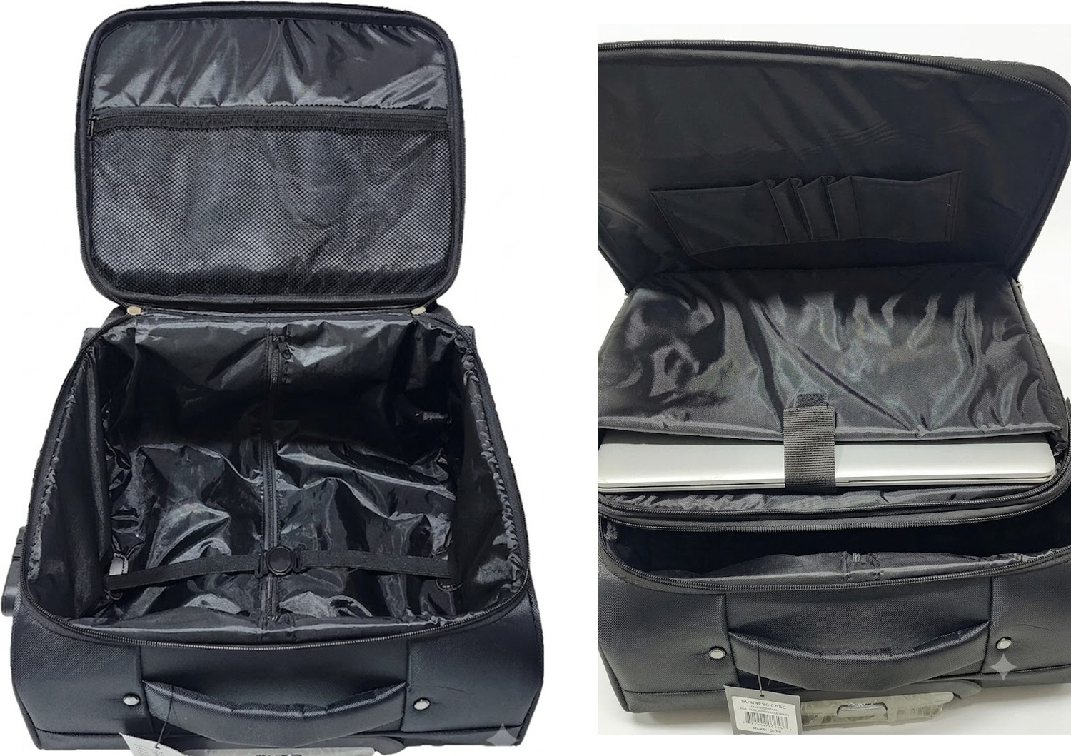 Pilot Valiz Küçük Boy Valiz Kabin Valiz 4 Teker Valiz Laptop Gözlü 45X40X25CM Siyah görsel 4