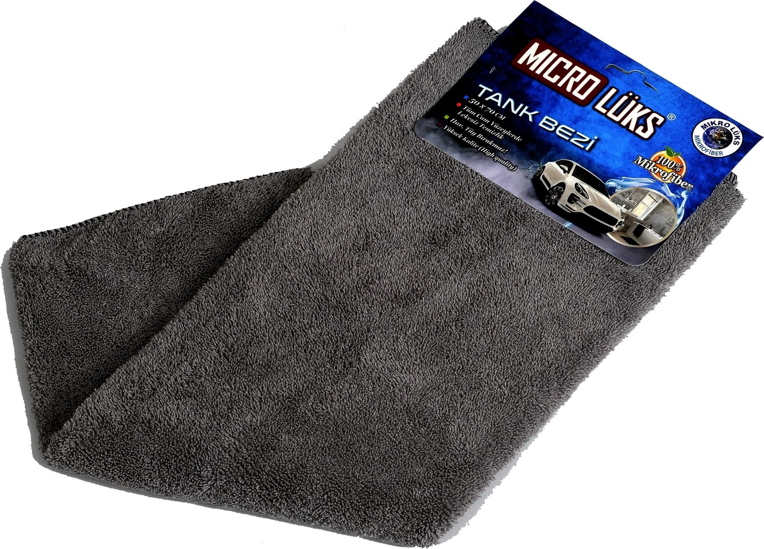 Aesco Mikro Lüks Mikrofiber Microlüks Tank Bezi 50X70 cm Süper Emici Kalın Havlu, Oto Kurulama ve Temizlik Bezi (Tekli) (1) görsel 4