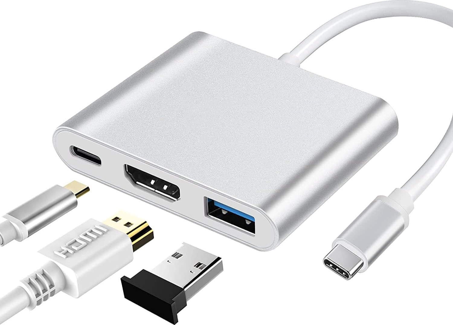 Die Grup Daytona CF01 Macbook Uyumlu 4K Full Hd 1080P Type C To 3 Portlu HDMI - USB 3.0 - Pd Çevirici Hub Adaptör görsel 2