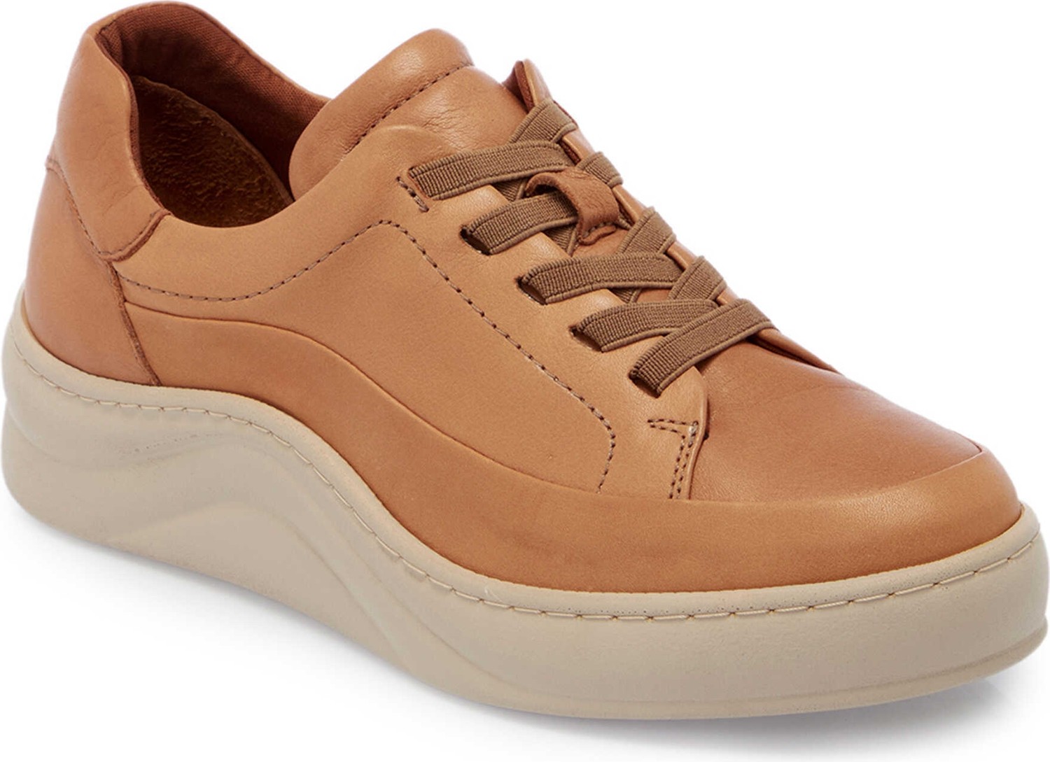 Tergan Taba Hakiki Deri Kadın Sneaker - K25I1AY67939-L8R görsel 2