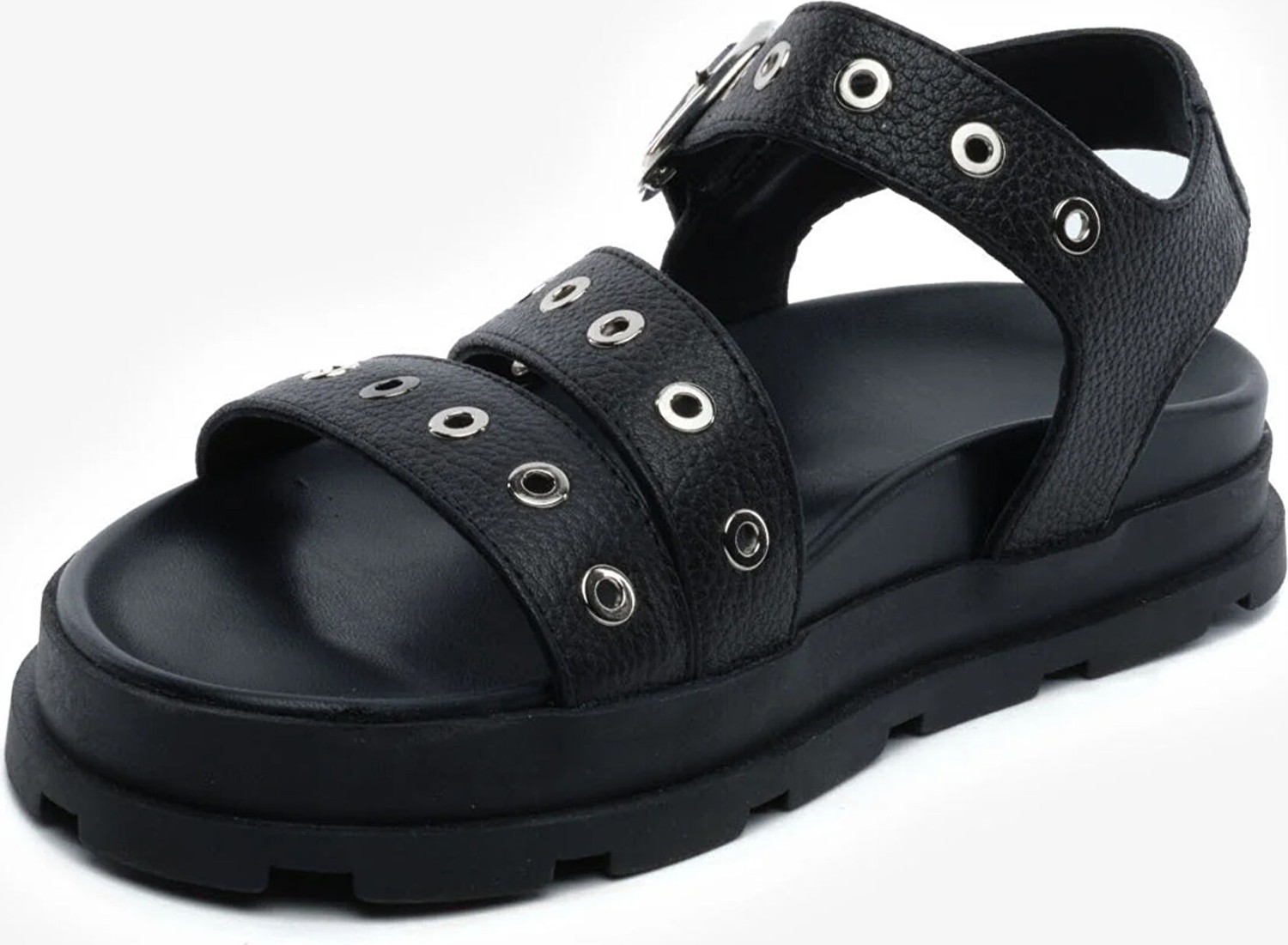 Greyder Kadın Siyah Hakiki Deri Sandalet 5Y2CS34470 görsel 8