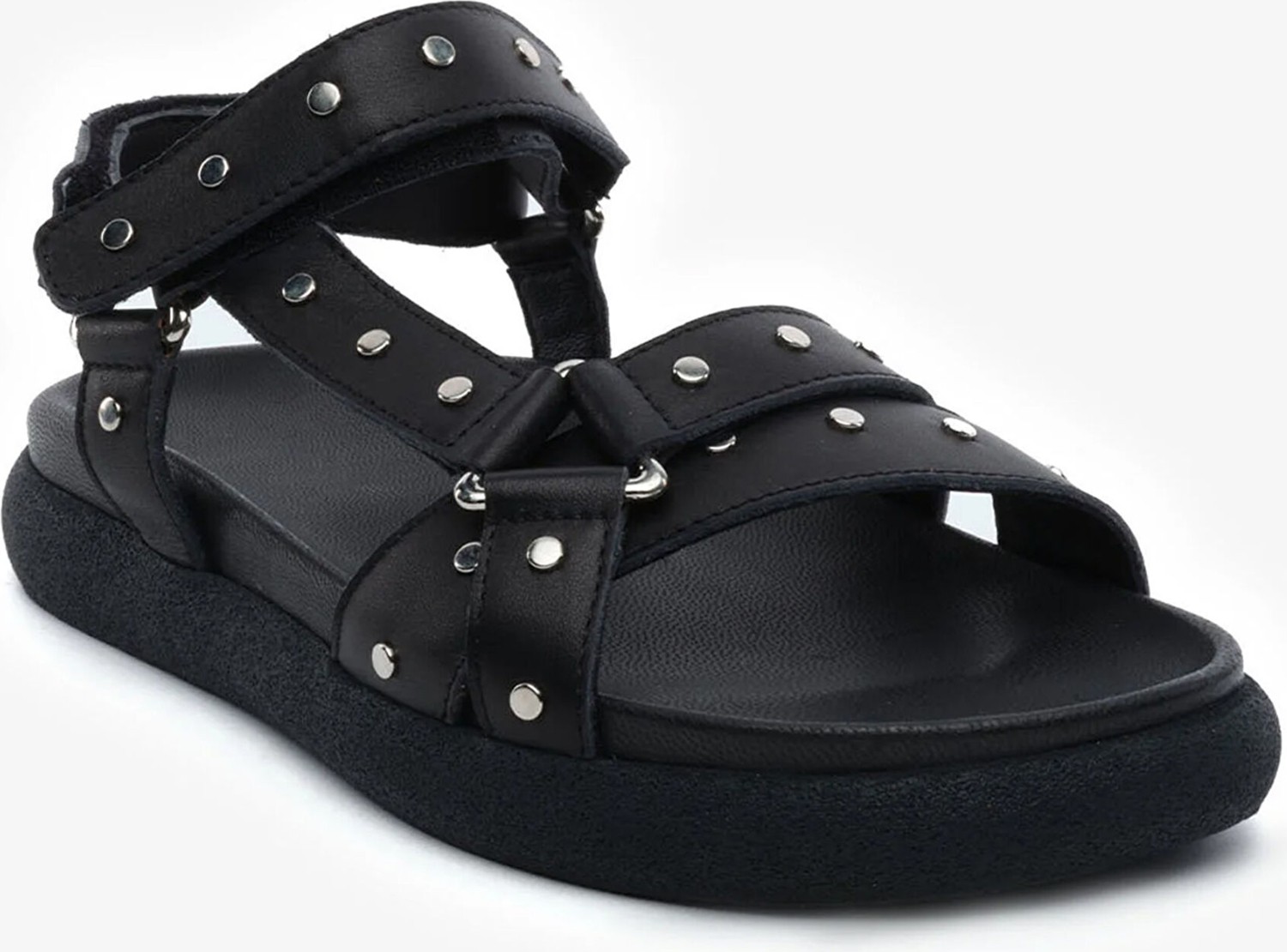 Greyder Kadın Siyah Hakiki Deri Sandalet 5Y2CS34480 görsel 7