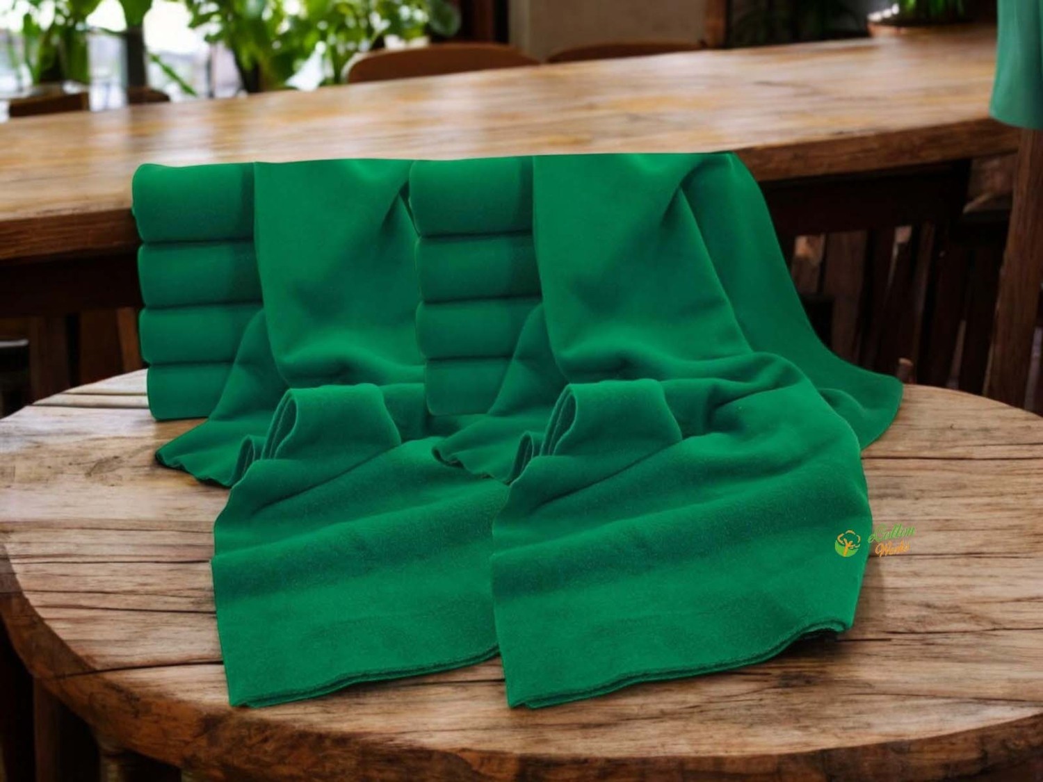 Ecotton Works Polar Şal Cafe Restaurant Otel Polar Şal 10 Adet Yeşil Renk Polar Şal