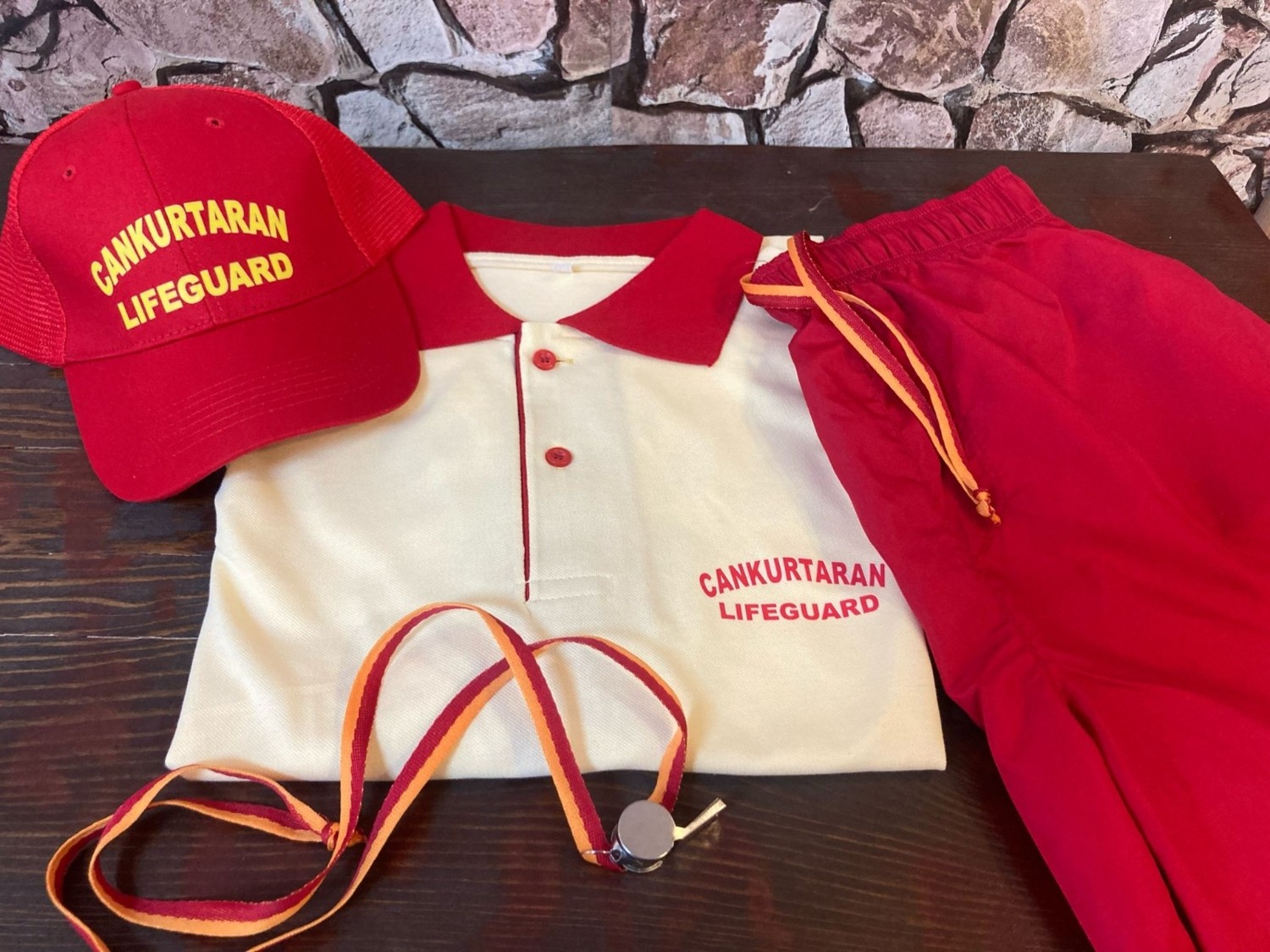 Marten Set3 Cankurtaran Polo Yaka %100 Pamuk Lacost Kumaşlı Tışörtlü Set