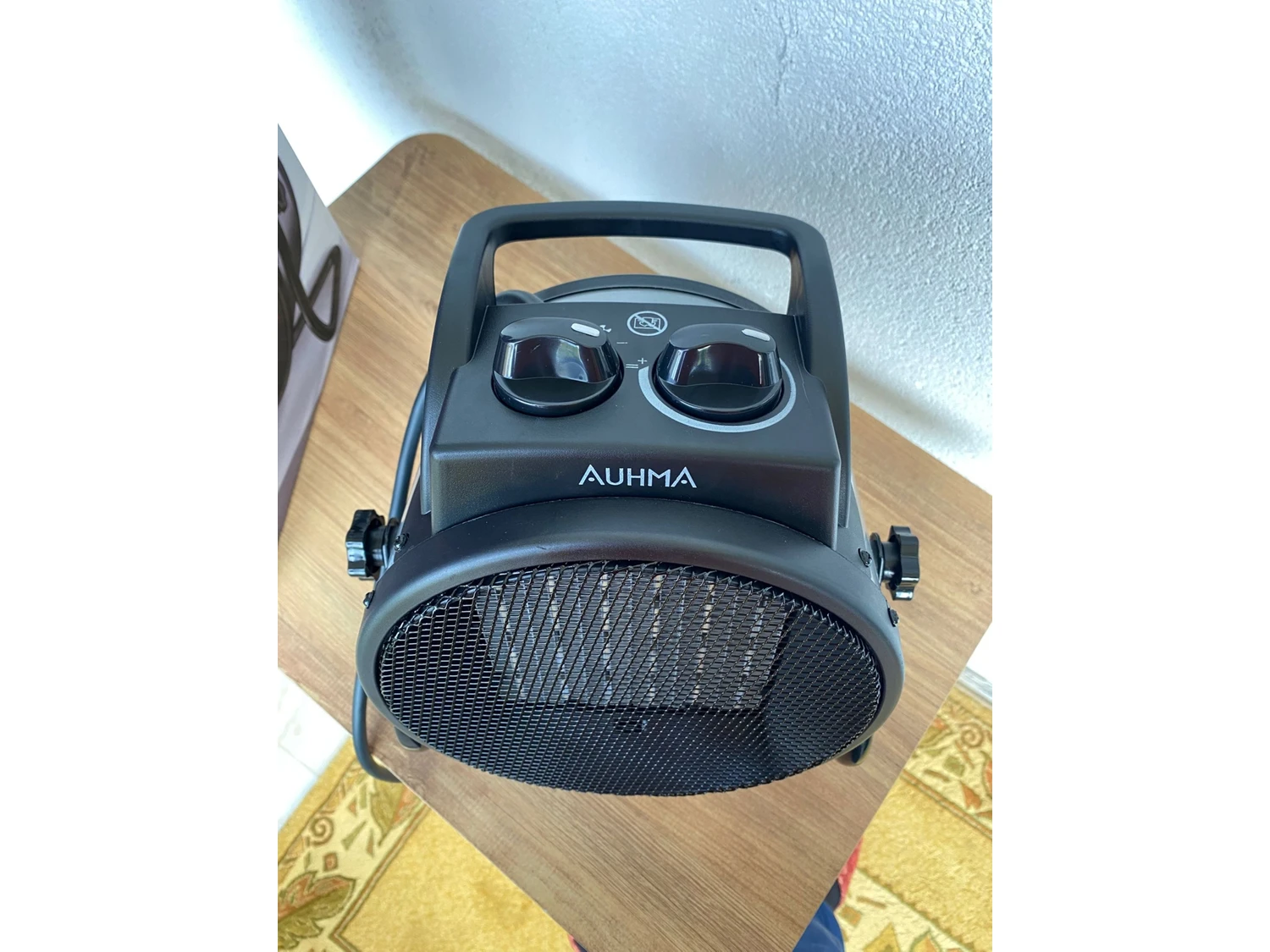 Resim Auhma Fanlı Isıtıcı Elektrikli 3000W Fan 2.5 kg 27X17X28.5 cm Gri Renk Isıtıcı Havayı Kurutmaz 