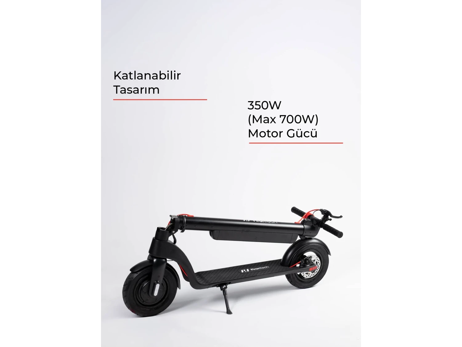 Resim Pirantech X8 Elektrikli Scooter - Max 700 W - Çıkartılabilir Batarya Özellikli Scooter 