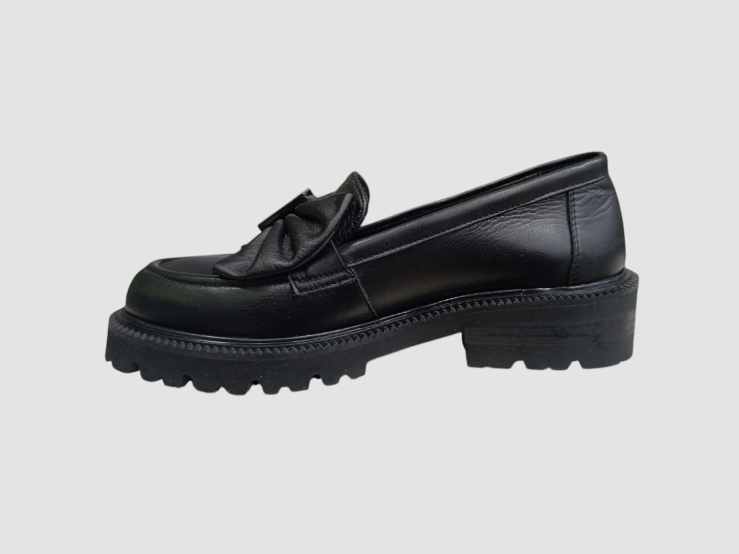 Albini 26102209 Kadın Deri Loafer Ayakkabı Siyah görsel 3