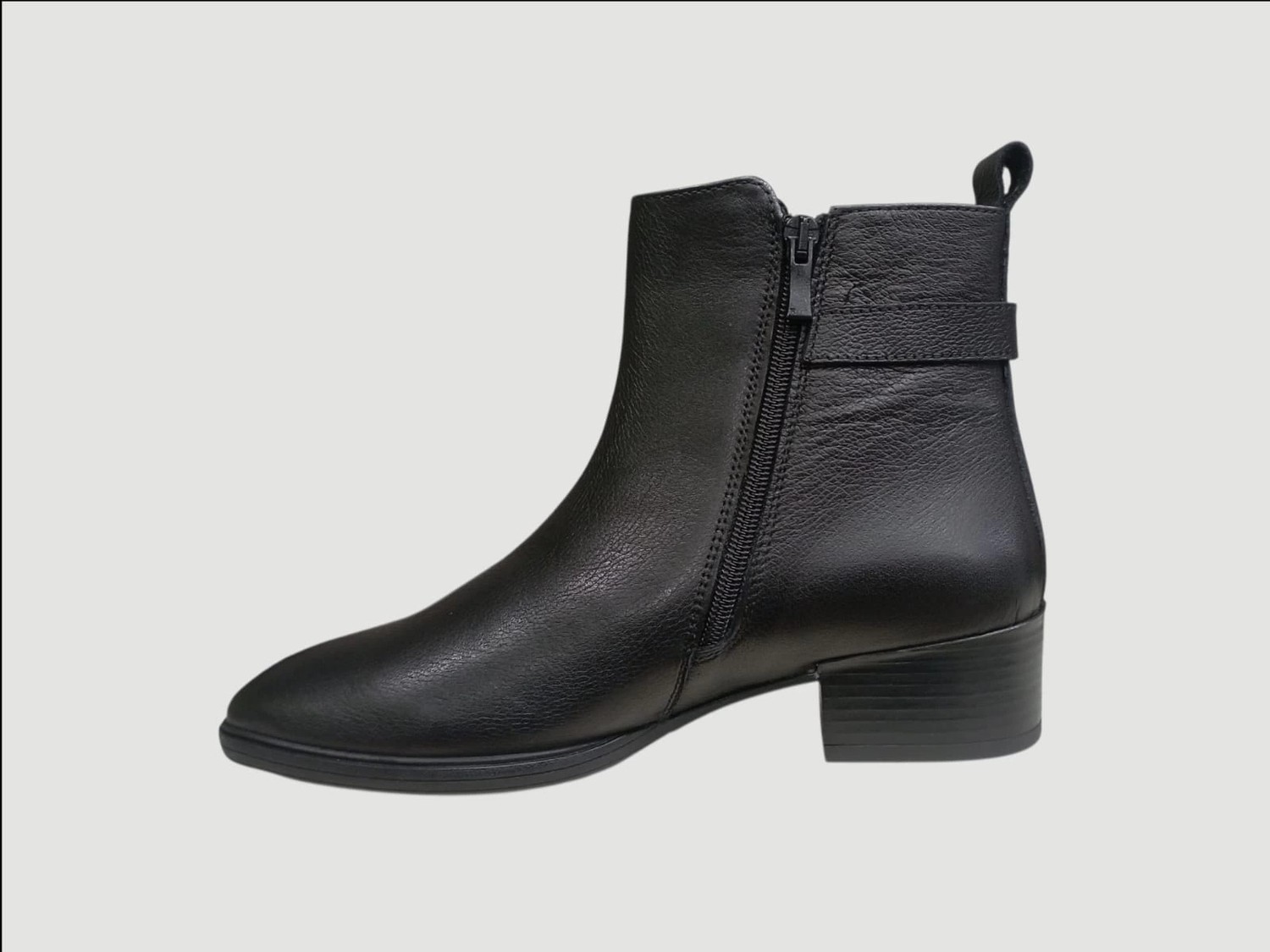 Castle Black CB-27711-1 Kadın Deri Kısa Topuklu Bot Siyah görsel 3