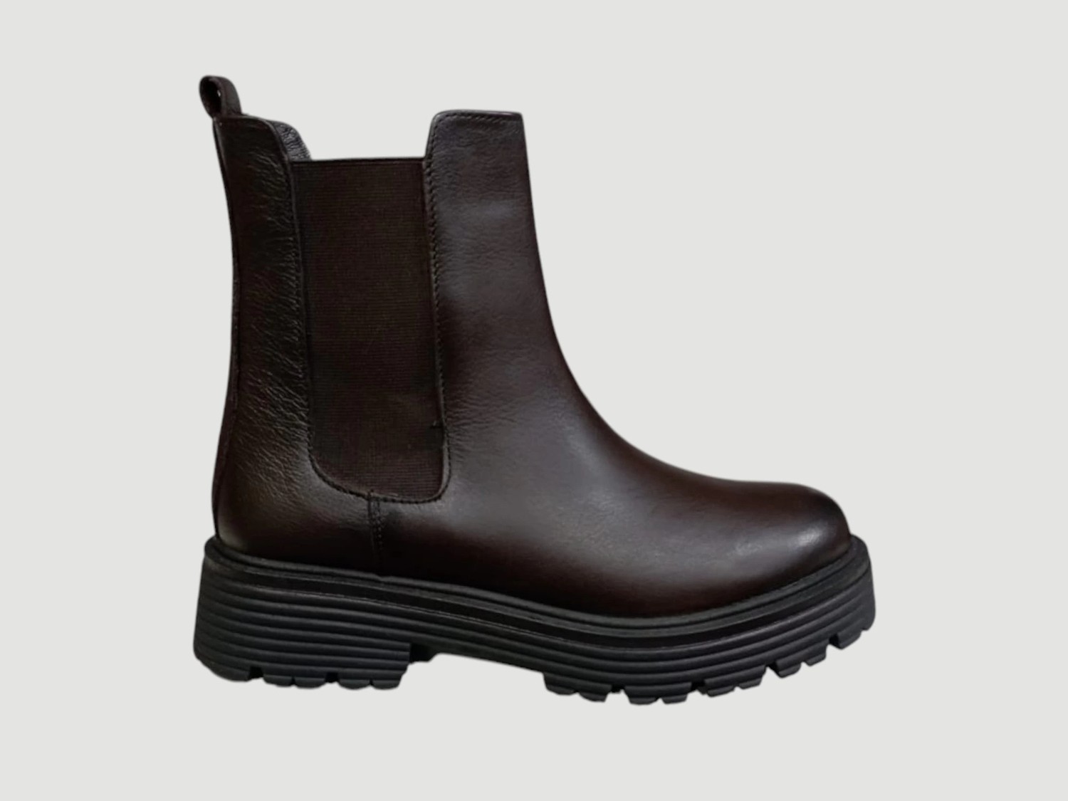 Castle Black CB-23821-1 Kadın Deri Lastikli Postal Bot Kahve