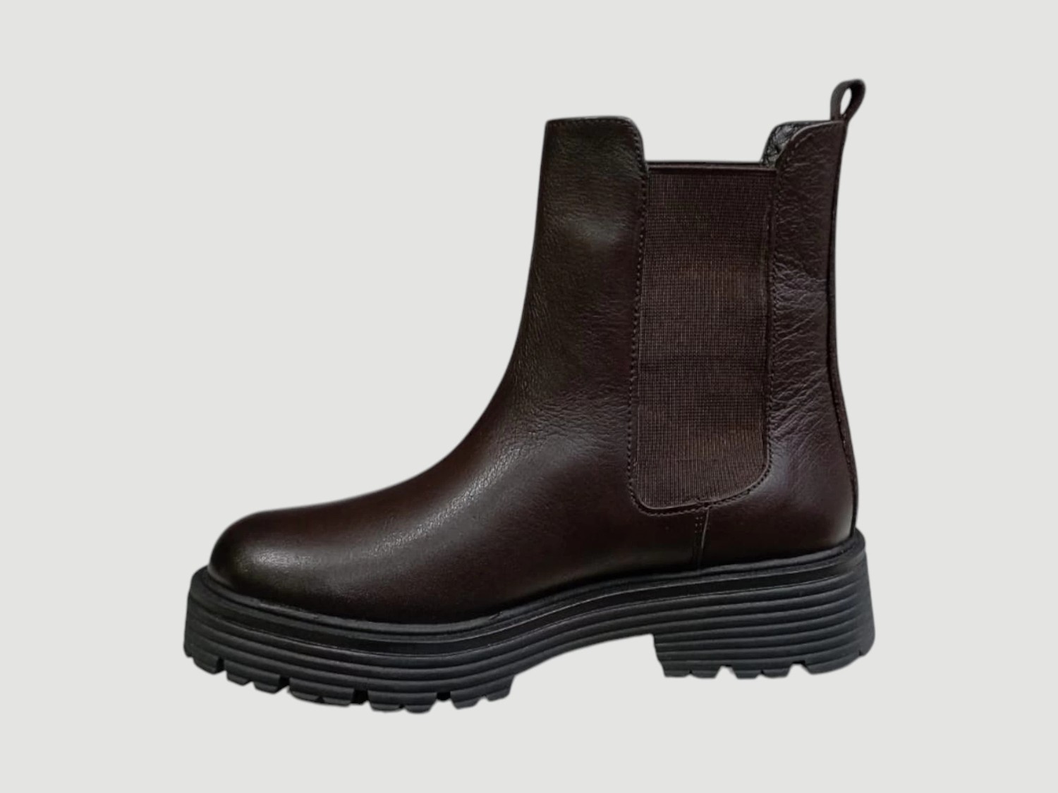 Castle Black CB-23821-1 Kadın Deri Lastikli Postal Bot Kahve görsel 3