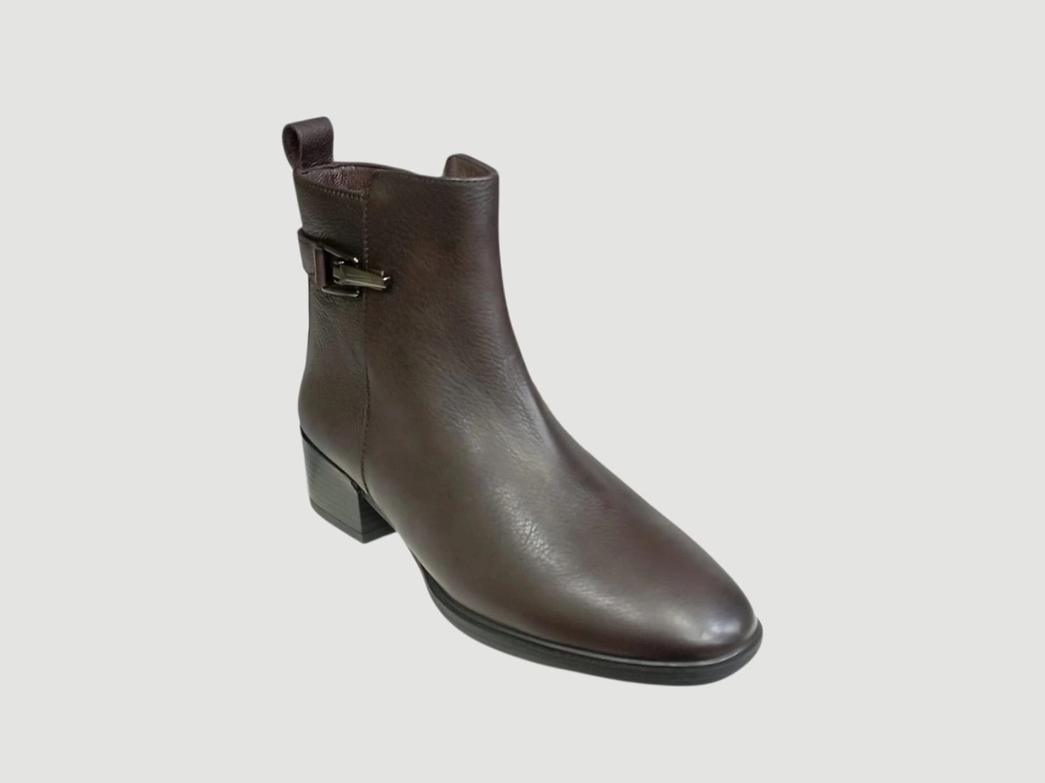 Castle Black CB-27711-1 Kadın Deri Kısa Topuklu Bot Kahve görsel 2