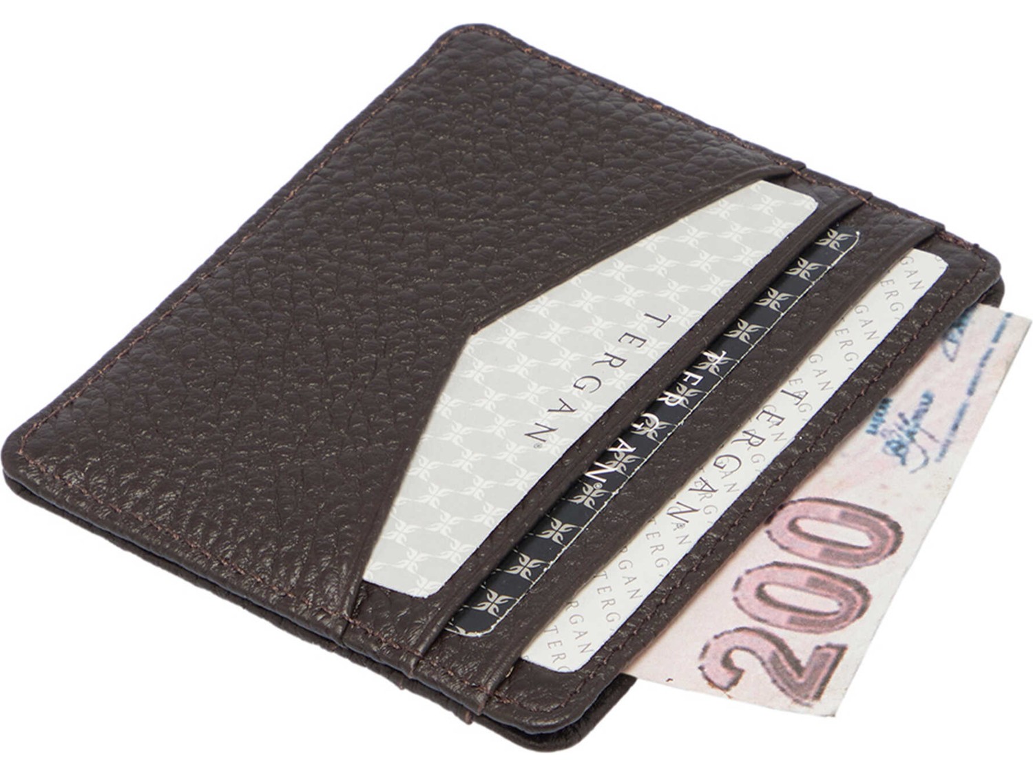 Tergan Taba Hakiki Deri Unisex Kredi Kartlık - S1KK00001665-B67 görsel 2